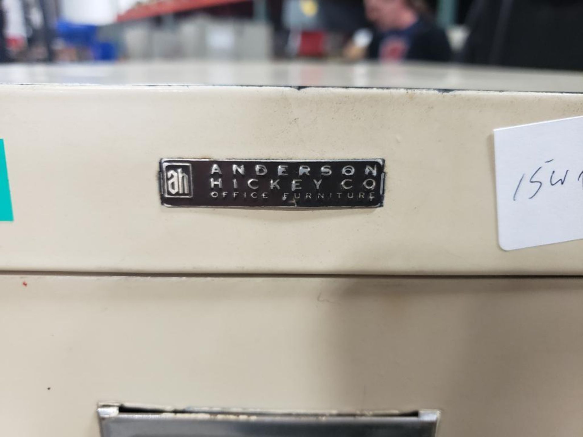 Anderson Hickey Co. office filing cabinet. 15x25x52 WxDxH. - Image 2 of 4