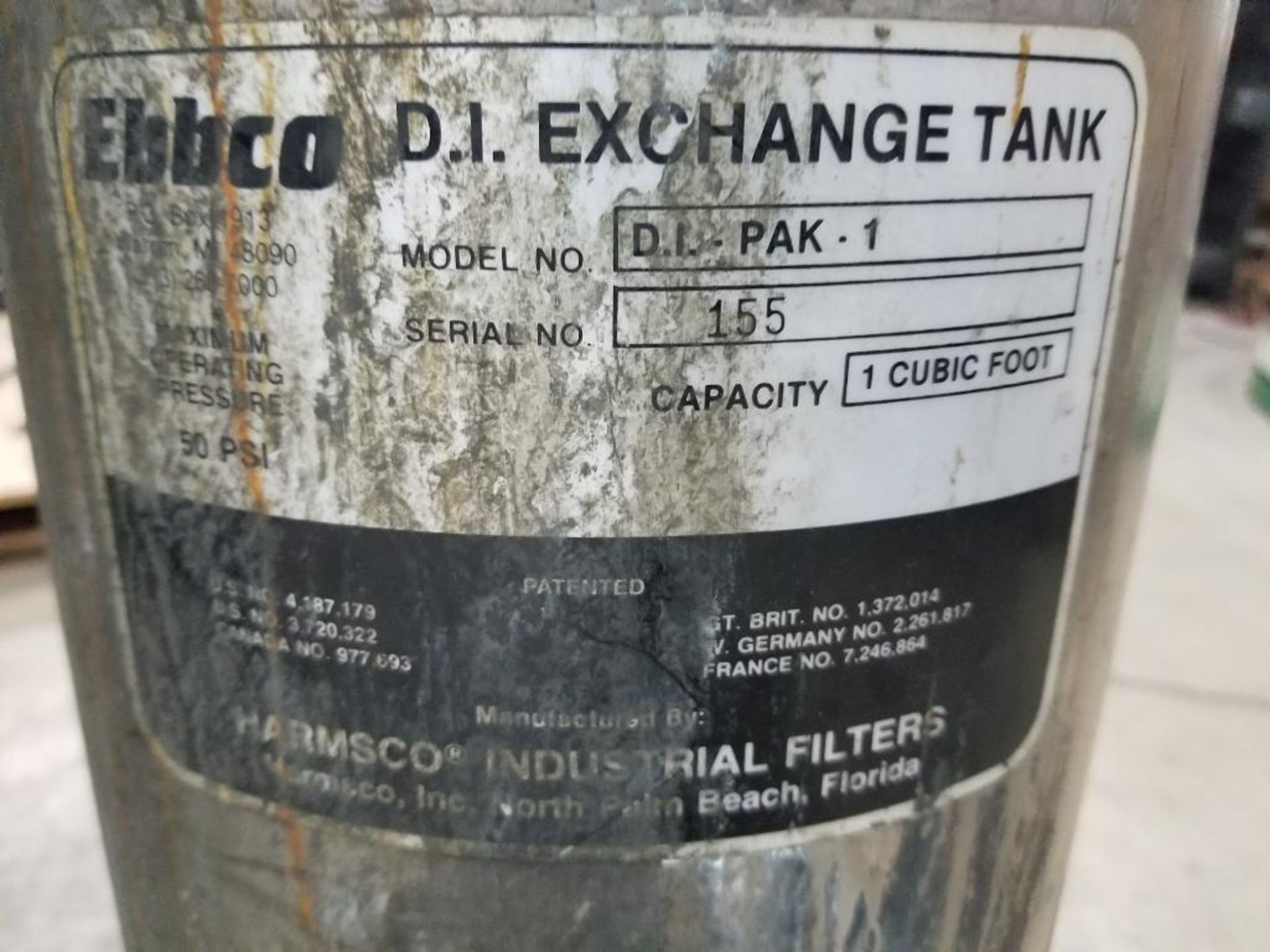 Qty 2 - Ebbco EDM single cartridge filter unit / D.I. exchange tank.. - Image 3 of 4