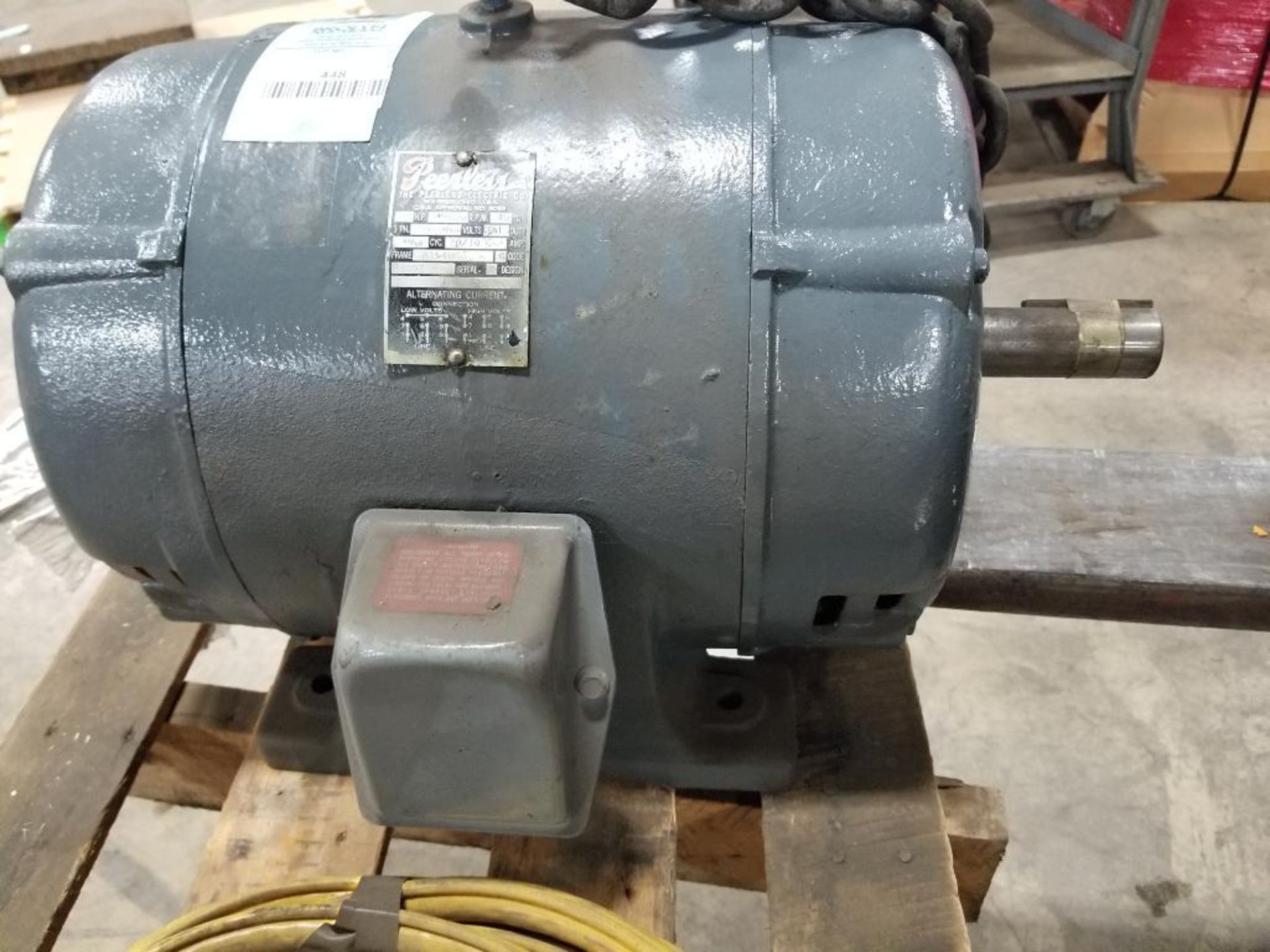 7.5HP Peerless Electric Co. P3097A motor. 3PH, 208-220/440V, 1450/1750RPM. - Image 4 of 6