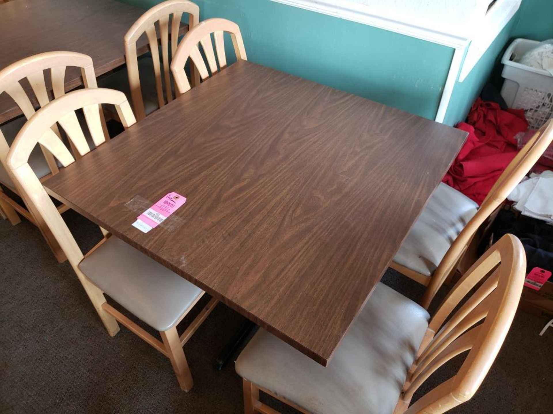 Table with 4 chairs. Table size 35in x 35in. - Image 5 of 5