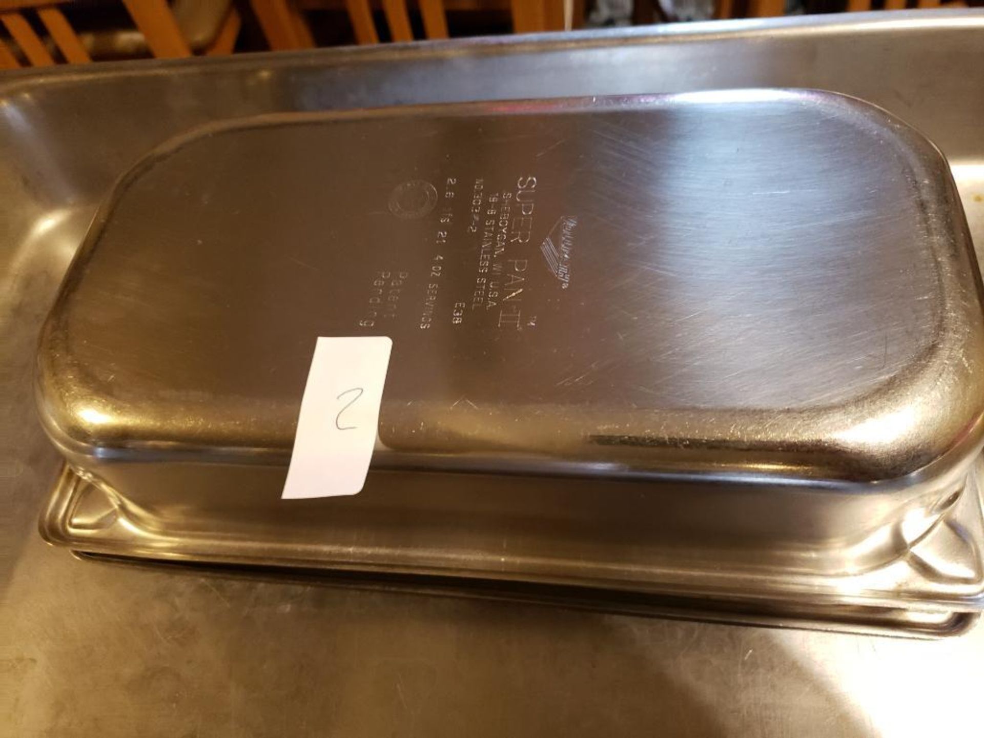 Assorted stainless steel steam pans. - Image 2 of 6