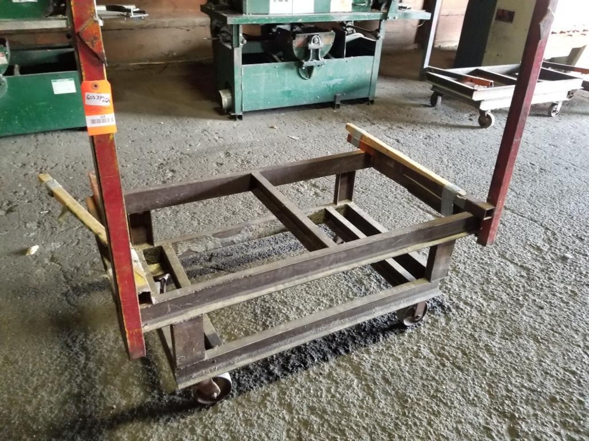 Steel lumber cart. 60x39x58 WxDxH.