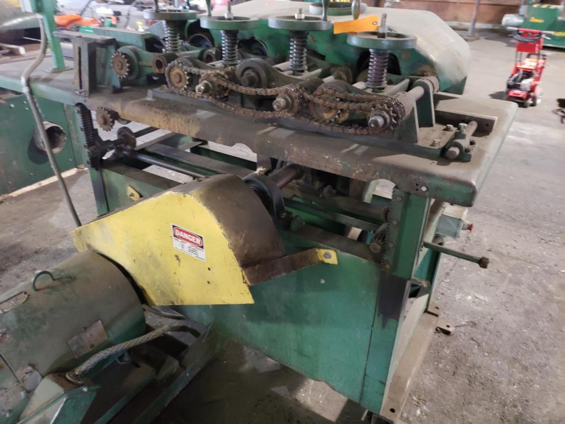 Alden Machinery gang rip saw. 30hp arbor motor. Needs feed motor. 3ph 230/460v. - Image 13 of 14