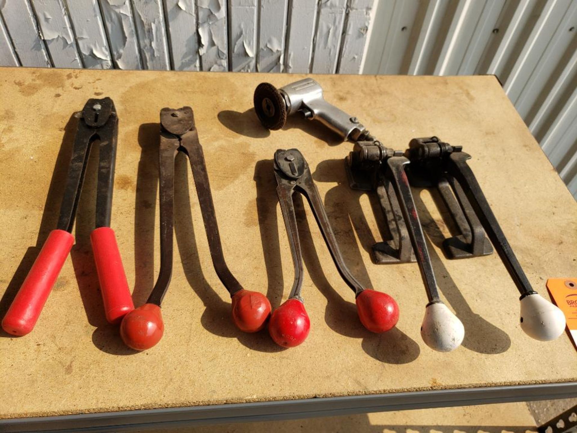 Assorted banding tools.