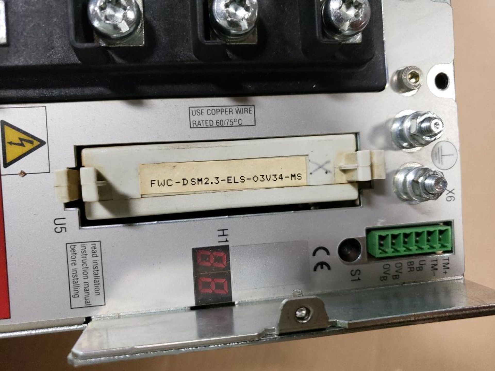 Indramat DDS02.2-W200-B digital AC servo controller. W/ FWC-DSM2.3-ELS-03V34-MS firmware module. - Image 5 of 7