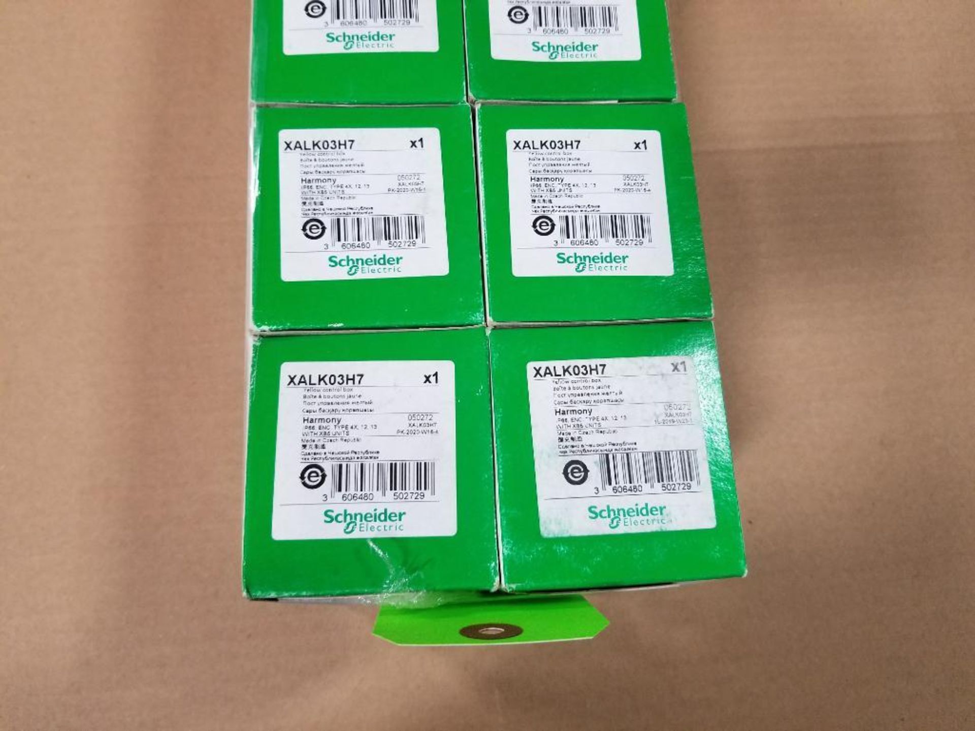 Qty 10 - Schneider Electric XALK03H7 3-unit pushbutton enclosure. New in box. - Image 6 of 8