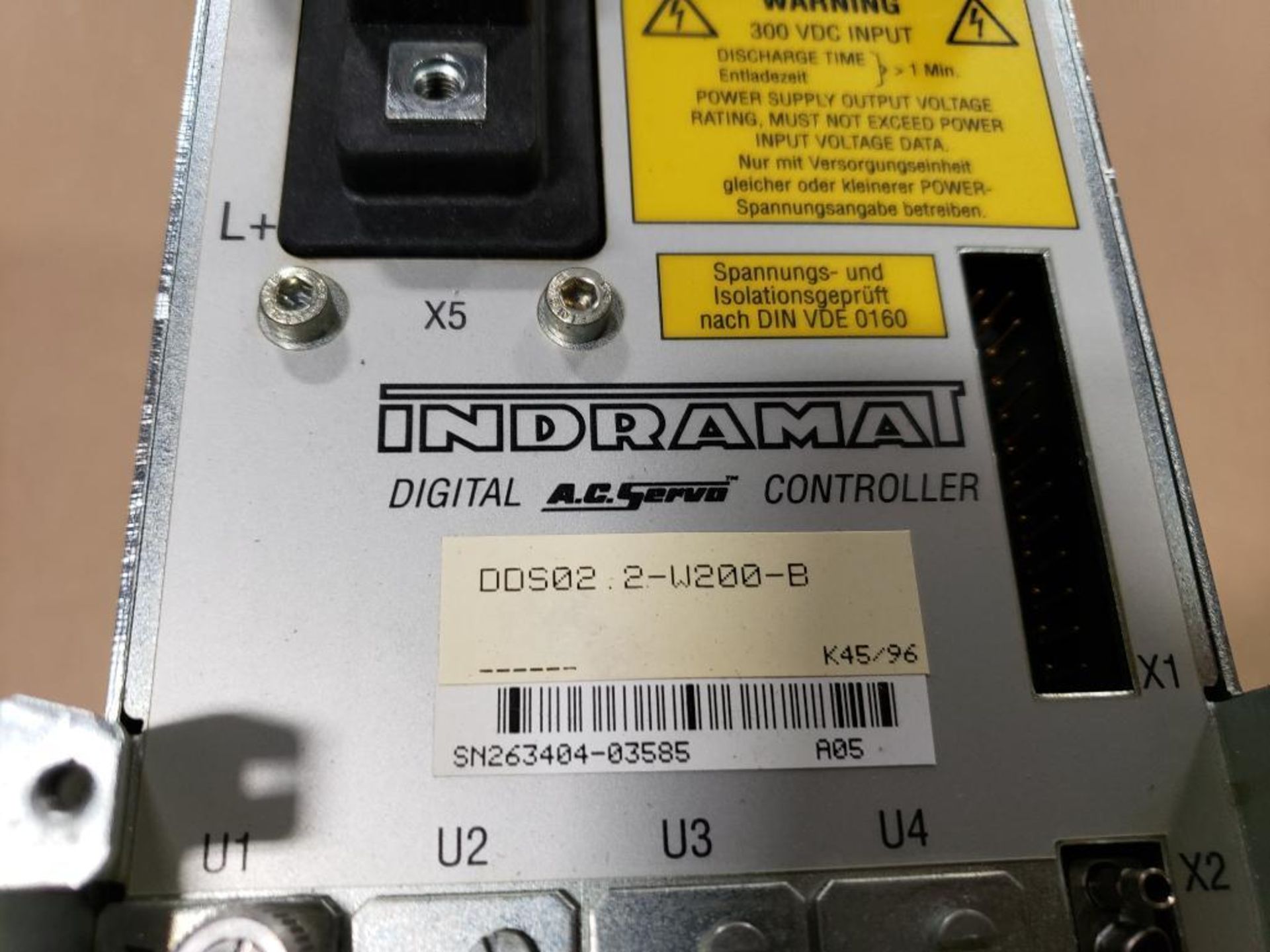 Indramat DDS02.2-W200-B digital AC servo controller. W/ FWC-DSM2.3-ELS-03V34-MS firmware module. - Image 3 of 6