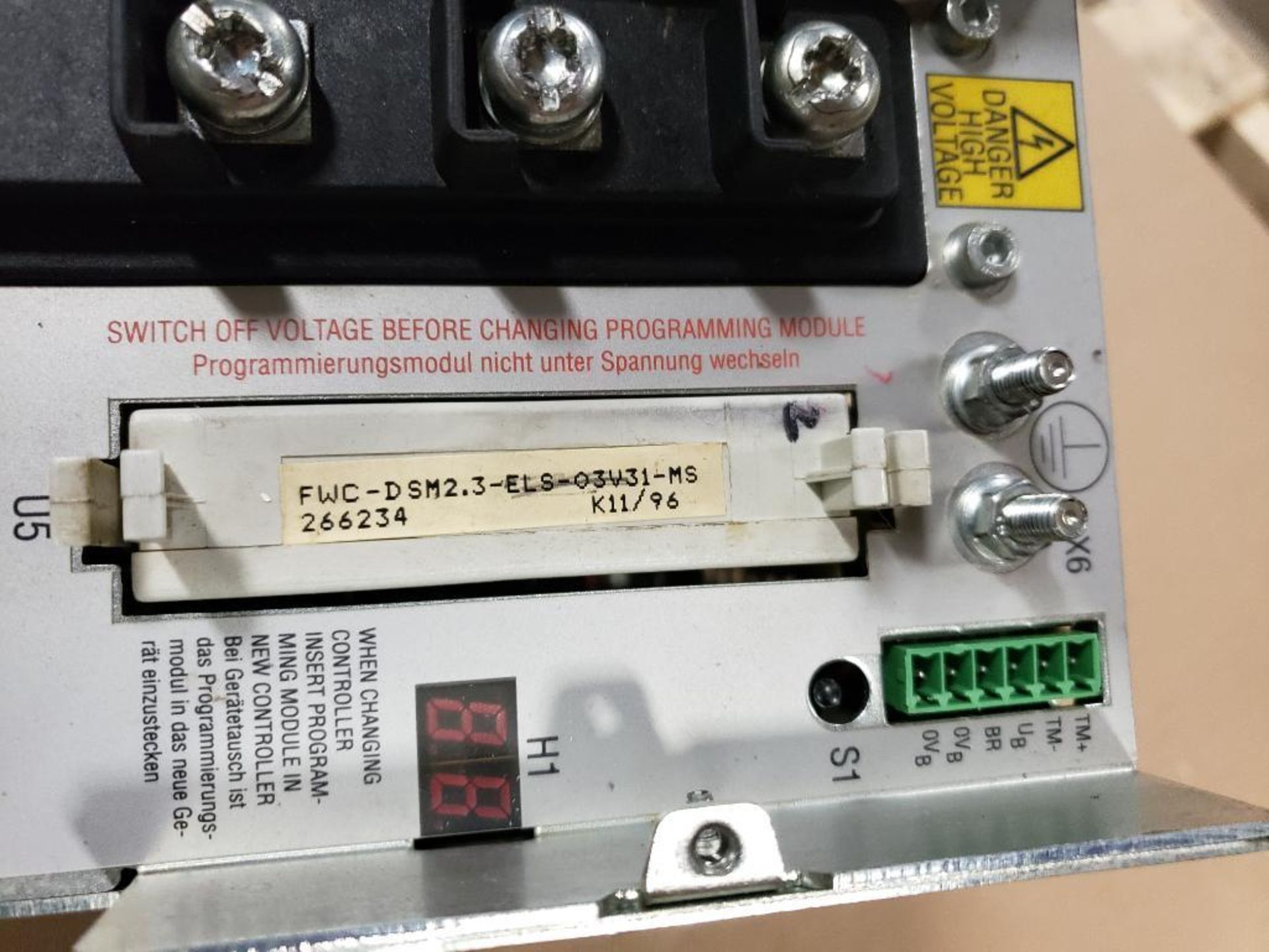 Indramat DDS02.2-W200-B digital AC servo controller. W/ FWC-DSM2.3-ELS-03V31-MS firmware module. - Image 5 of 6