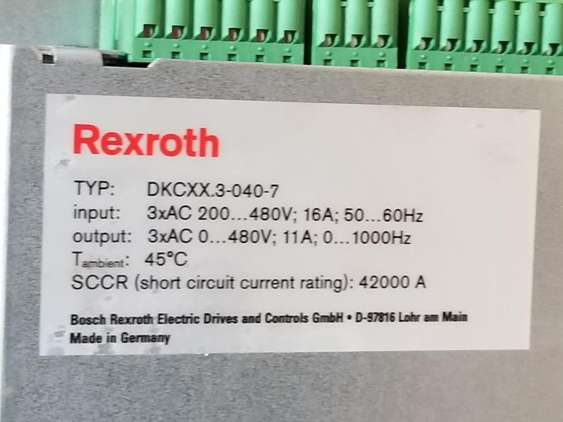Rexroth Indramat EcoDrive DKC02.3-040-7-FW. With P/N BGR-DKC02.3-LK-SCK02, FWA-ECODR3-SMT-02RVRS-MS. - Image 13 of 13