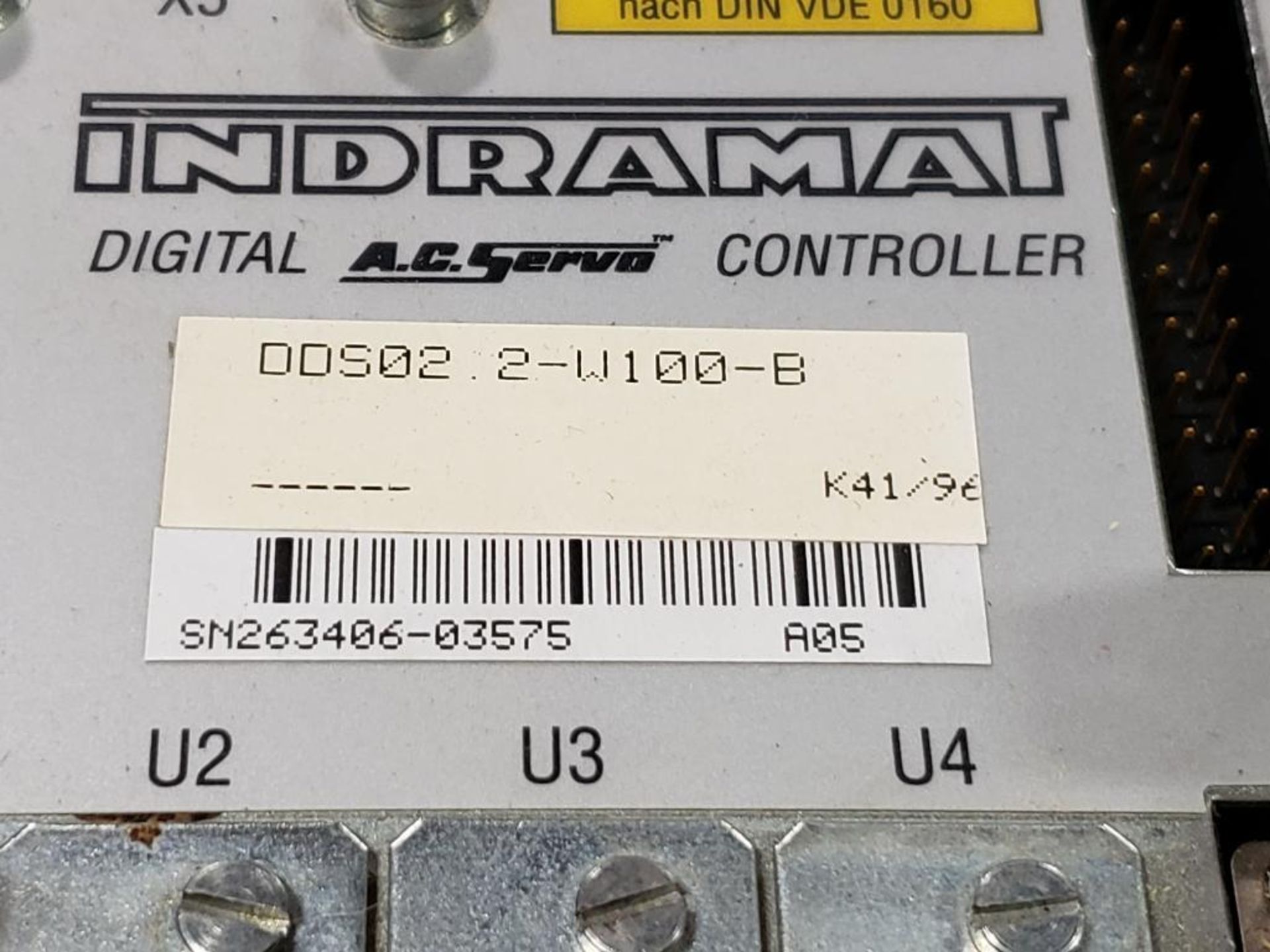 Indramat DDS02.2-W100-B digital AC servo controller. W/ FWC-DSM02.3-ELS-04V36-MS firmware module. - Image 5 of 7