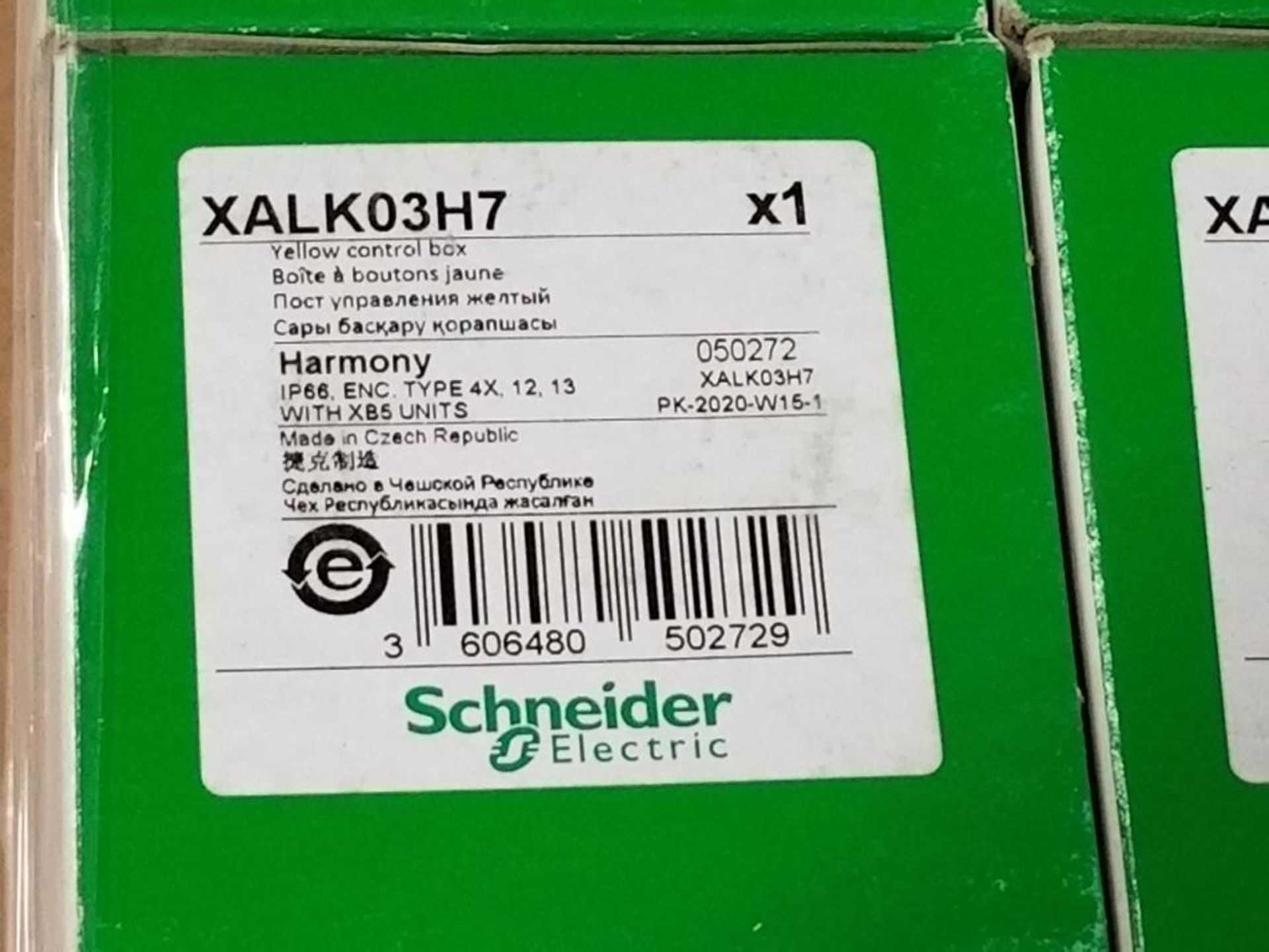 Qty 10 - Schneider Electric XALK03H7 3-unit pushbutton enclosure. New in box. - Image 8 of 8