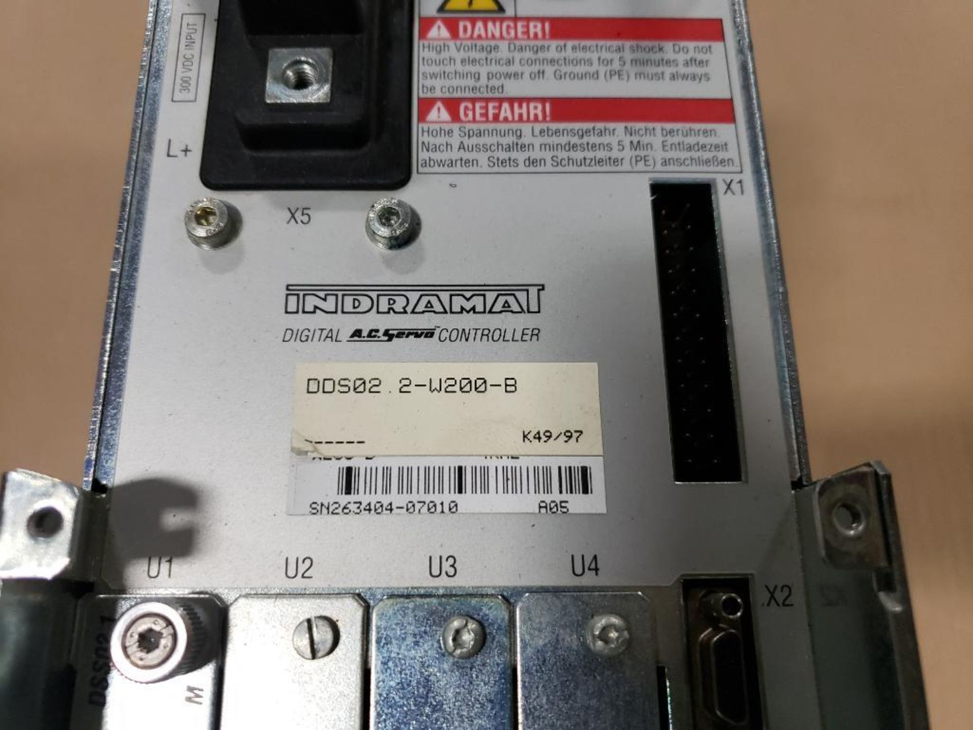 Indramat DDS02.2-W200-B digital AC servo controller. W/ FWC-DSM2.3-ELS-03V34-MS firmware module. - Image 3 of 7