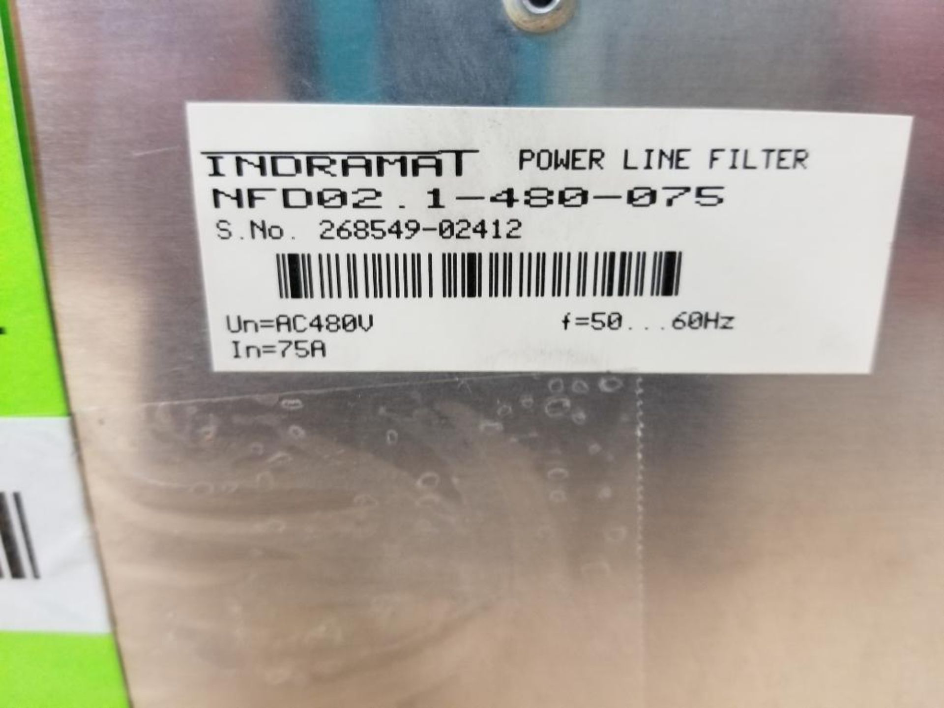 Indramat NFD02.1-480-075 line filter. - Image 2 of 5