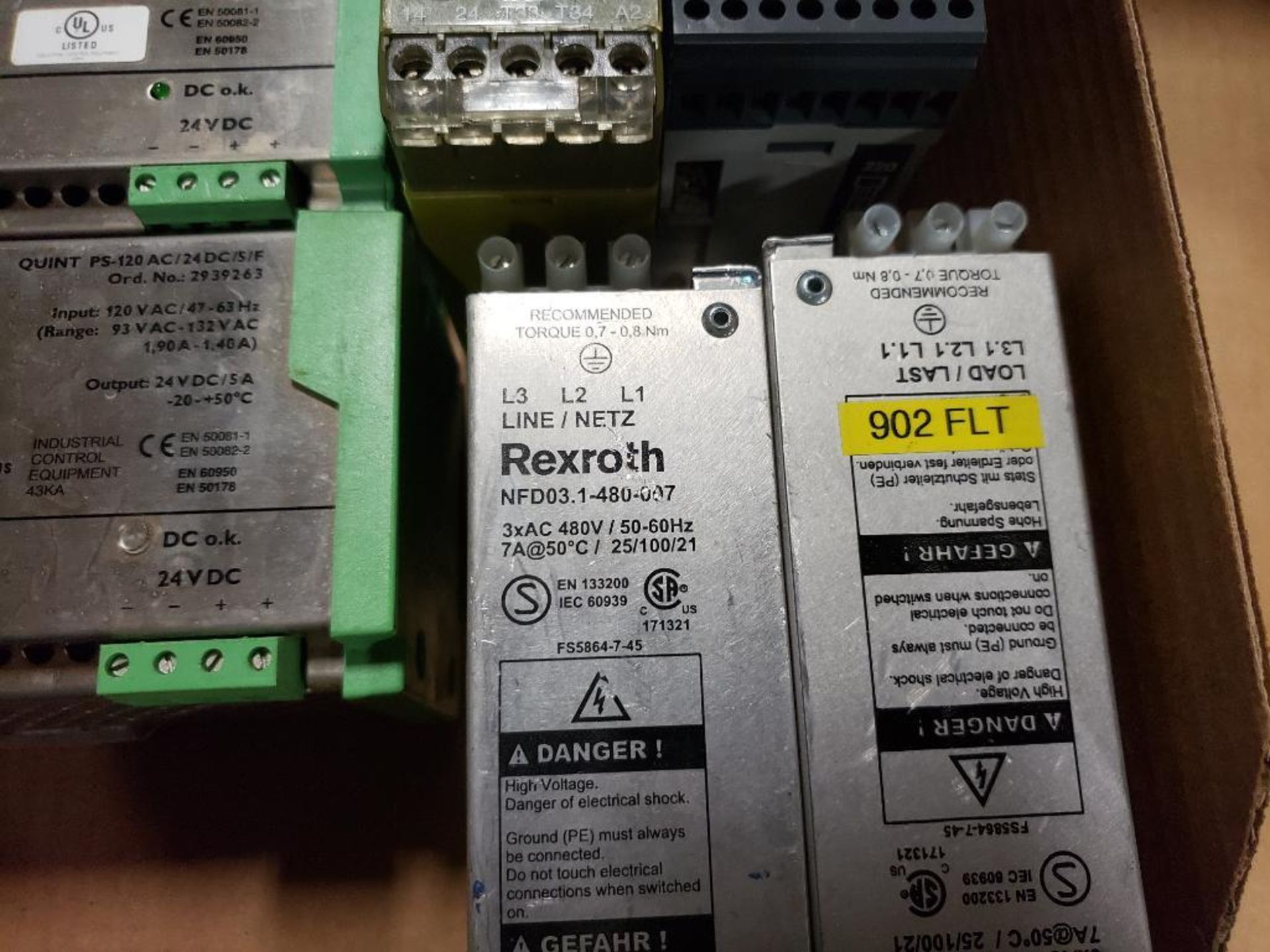 Qty 6 - Assorted electrical line filter, power supply, relay. Rexroth, Phoenix Contact. - Image 6 of 8