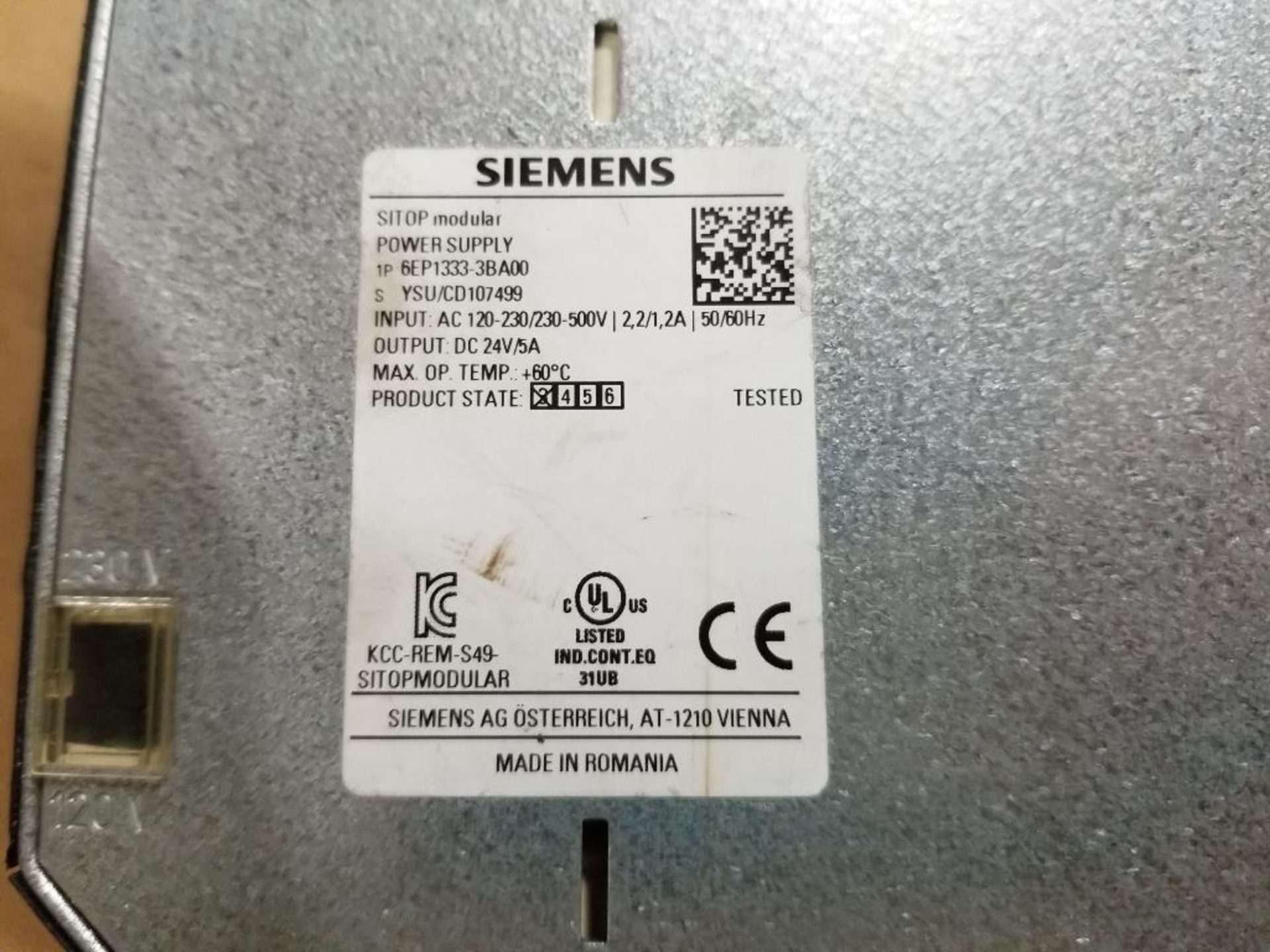 Qty 4 - Assorted electrical power supply. Allen Bradley, Siemens. - Image 8 of 11