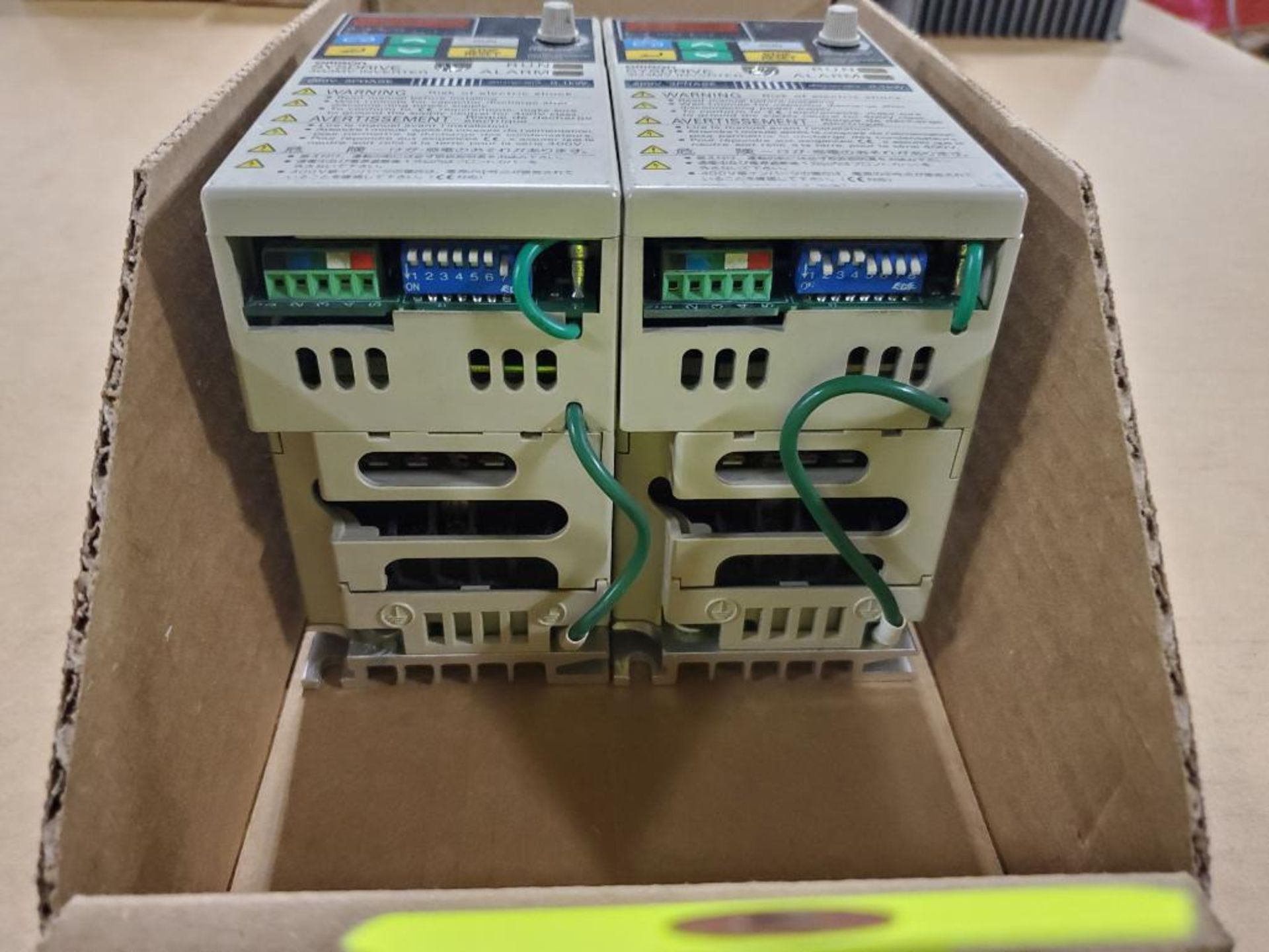 Qty 2 - Assorted Omron SYSDRIVE 3G3MV inverter drive.