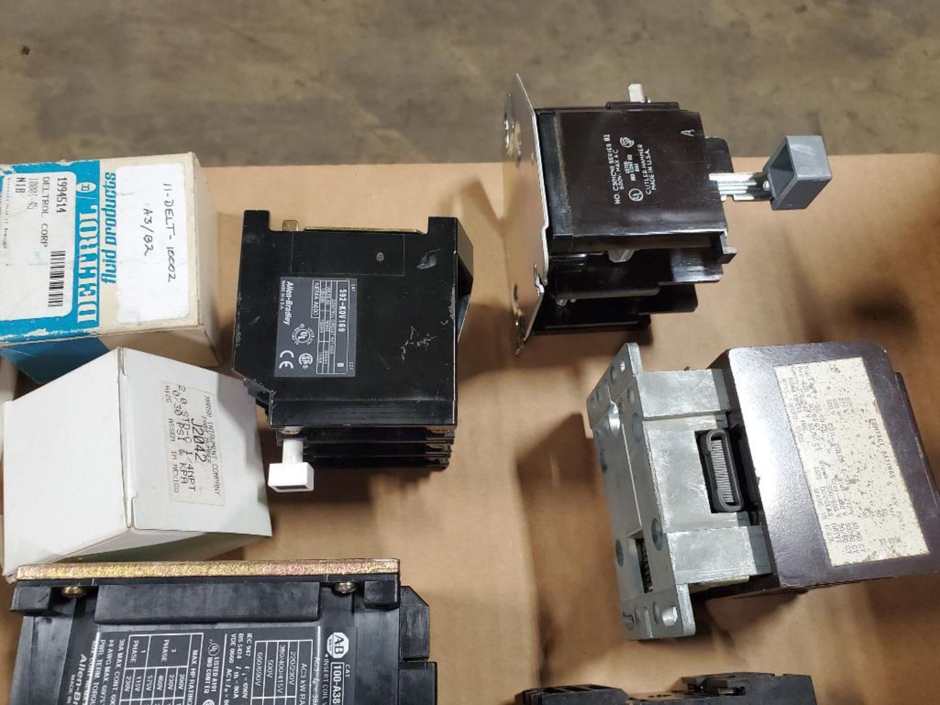 Pallet of assorted replacement parts. Festo, Siemens, Allen Bradley, Delrol. - Image 14 of 28