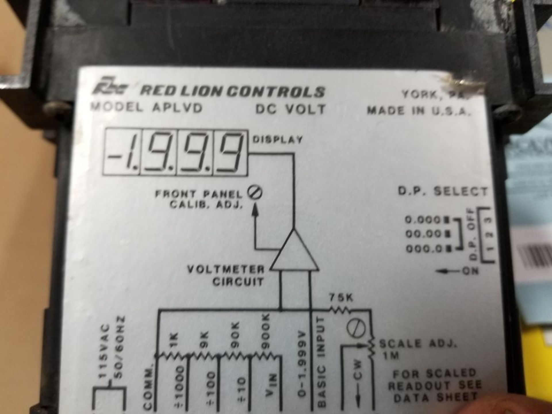 Assorted electrical meter, temp control, light curtain control. Microguard, Watlow, Red Lion. - Image 5 of 10