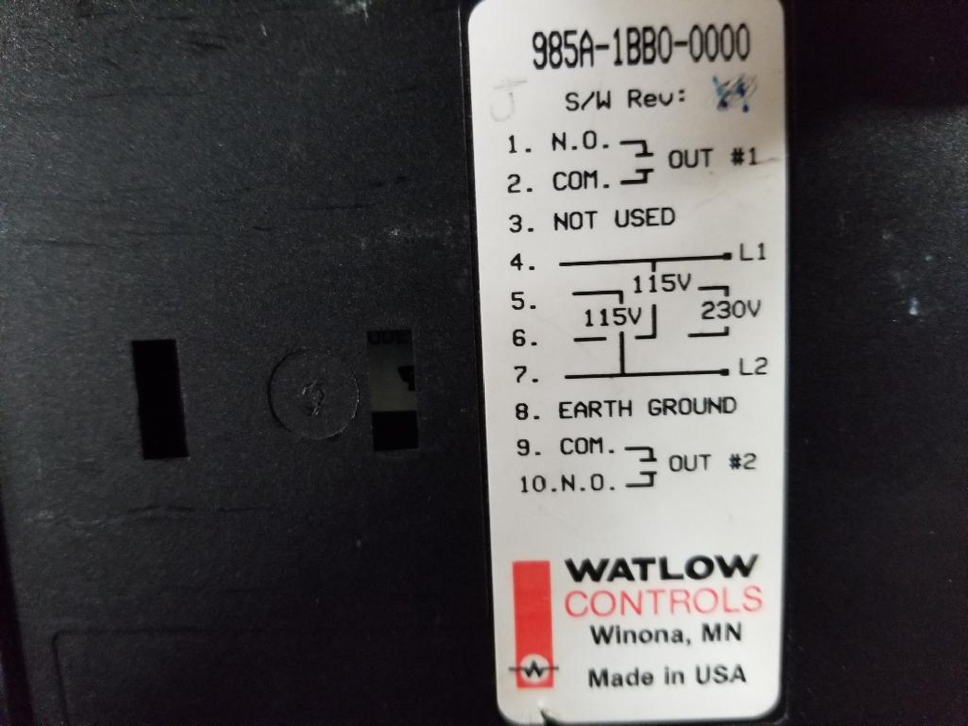 Assorted electrical meter, temp control, light curtain control. Microguard, Watlow, Red Lion. - Image 4 of 10