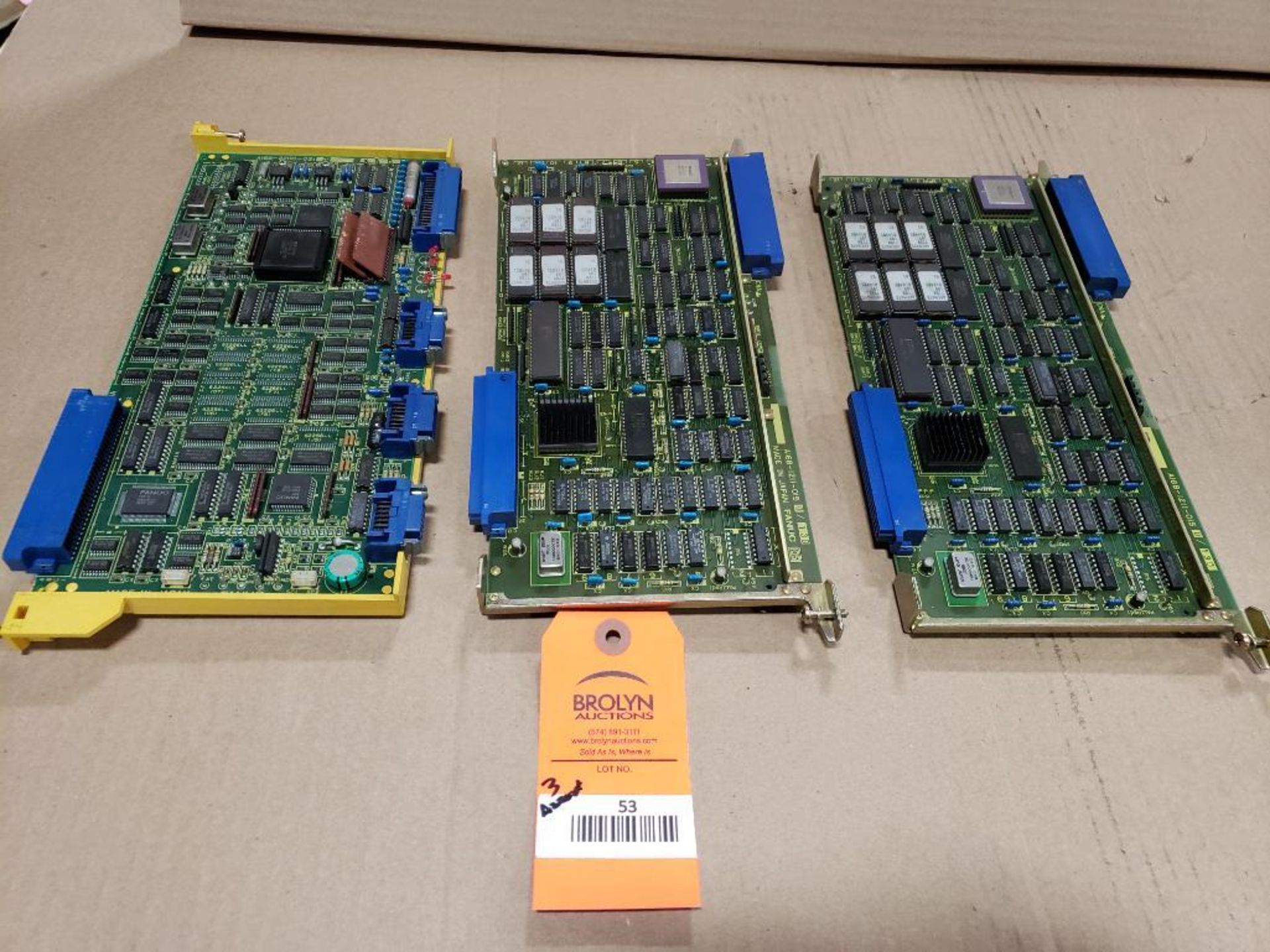 Qty 3 - Assorted Fanuc control boards.