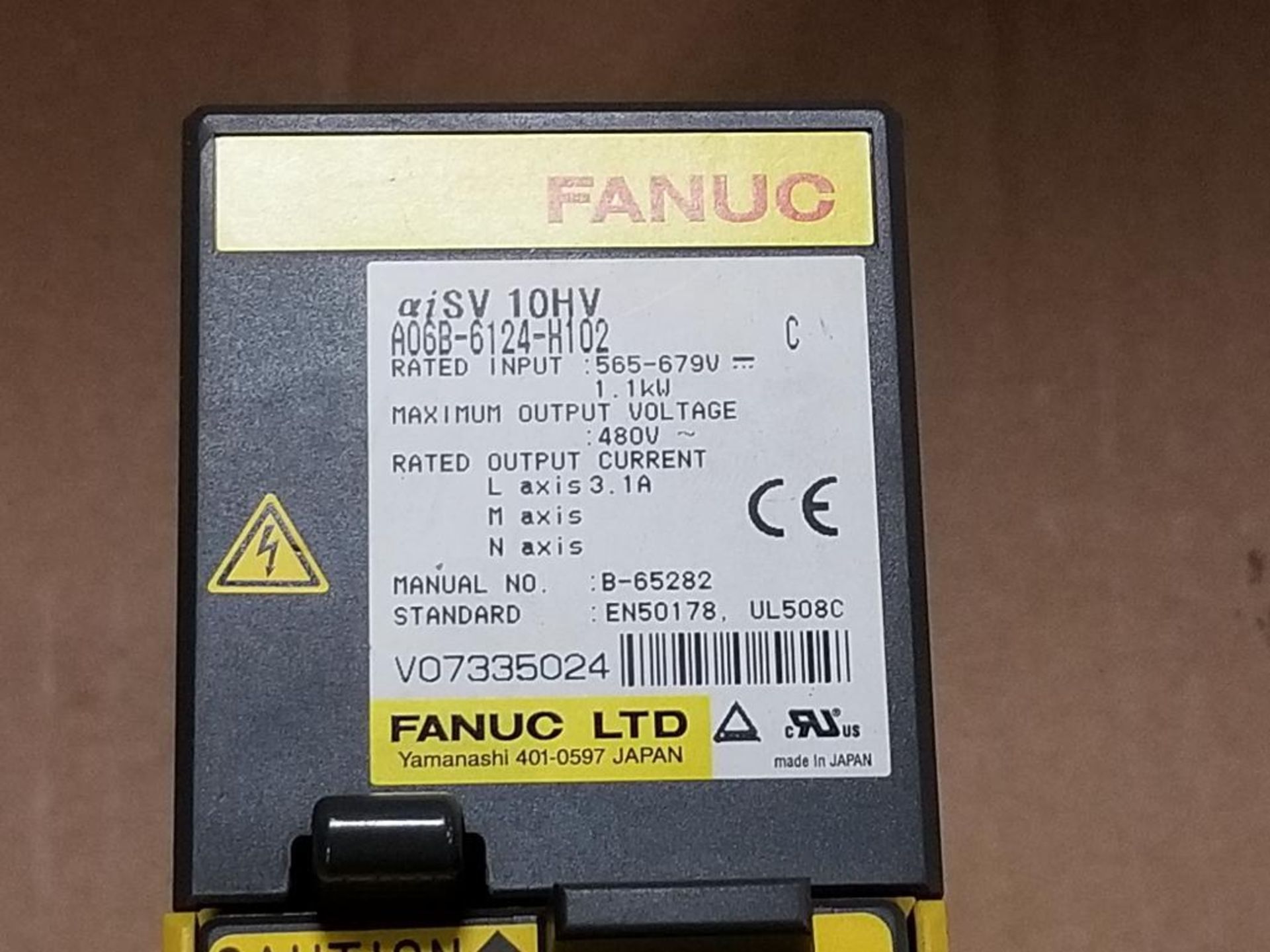 Fanuc A06B-6124-H102 aiSV 10HV. 1.1kW. - Image 6 of 7
