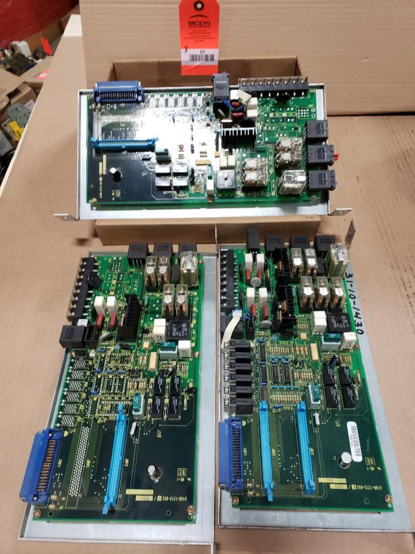 Qty 3 - Fanuc control boards. Part number A16B-1212-0930/07B. .