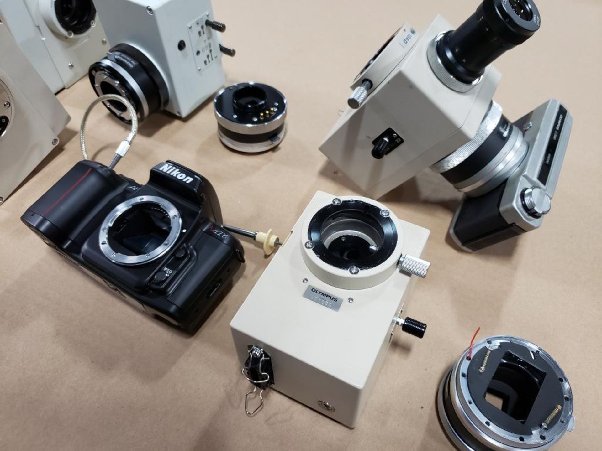Assorted microscope camera attachments. Olympus, Nikon. - Image 5 of 6