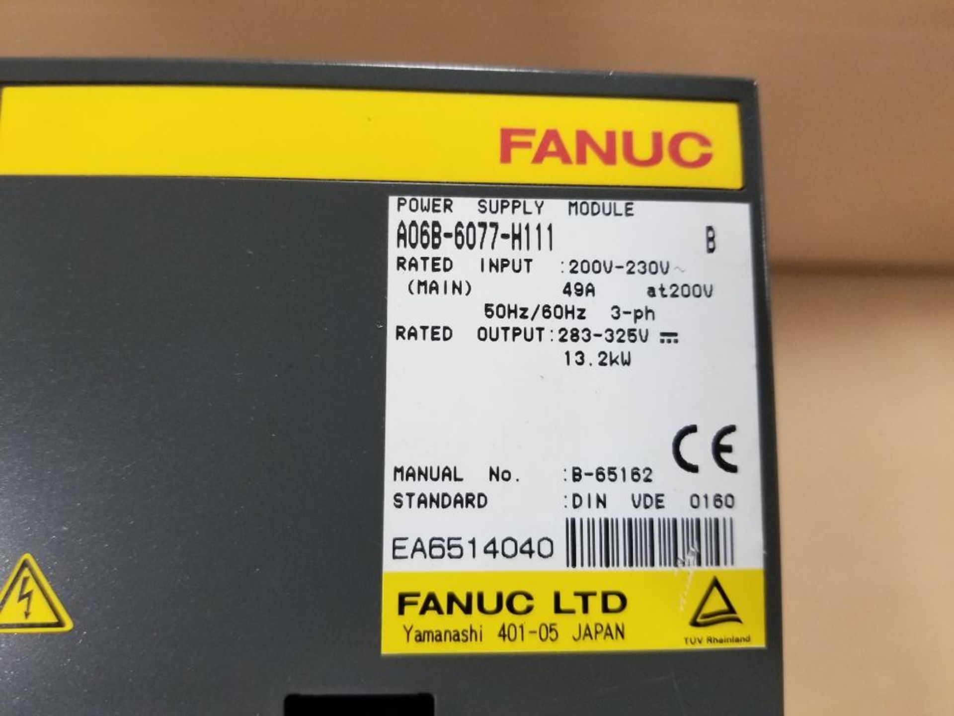 Fanuc A06B-6077-H111 power supply module. 13.2kW output. - Image 5 of 7