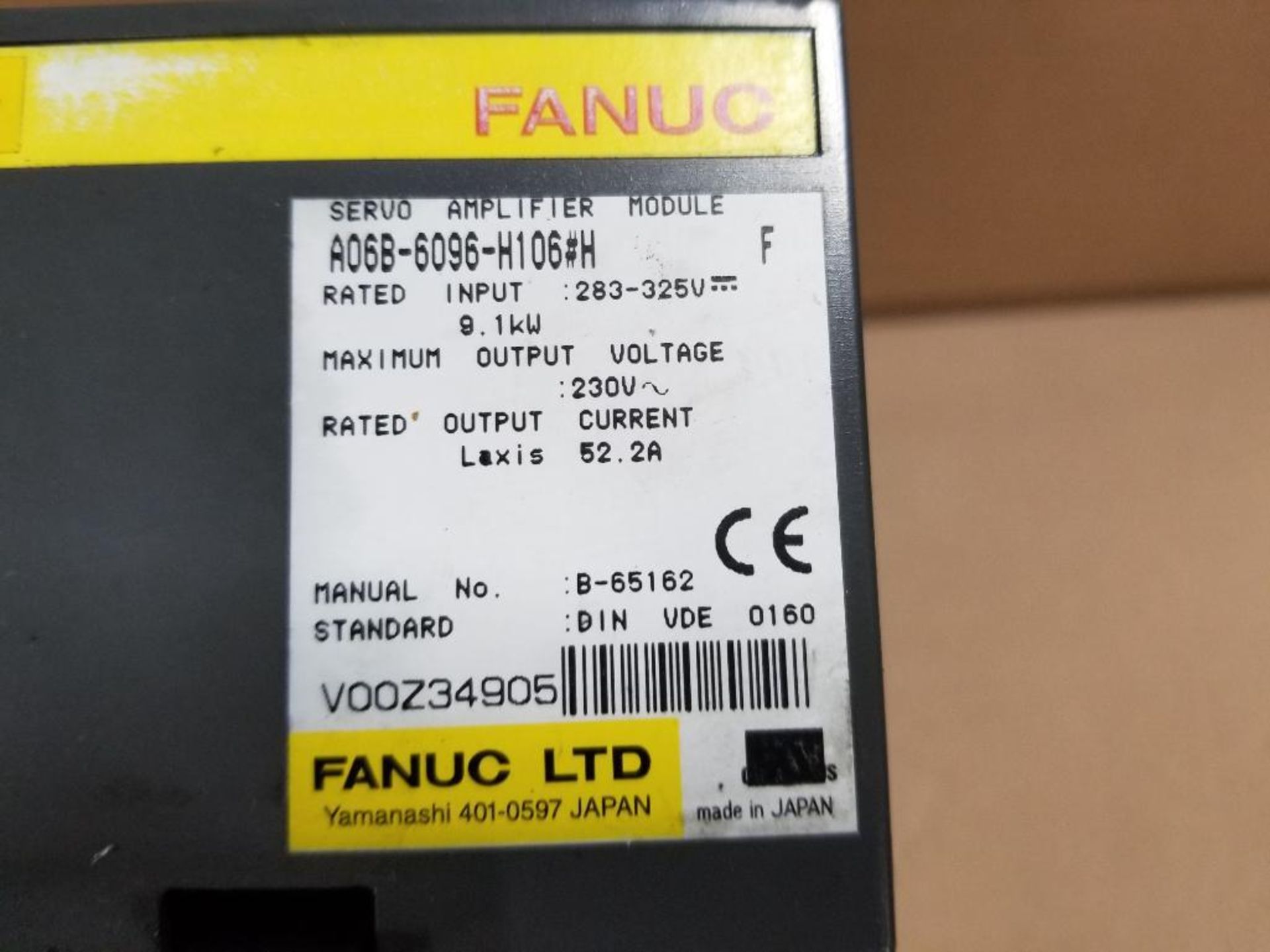 Fanuc A06B-6096-H106 Servo amplifier module. 9.1kW. - Image 4 of 6