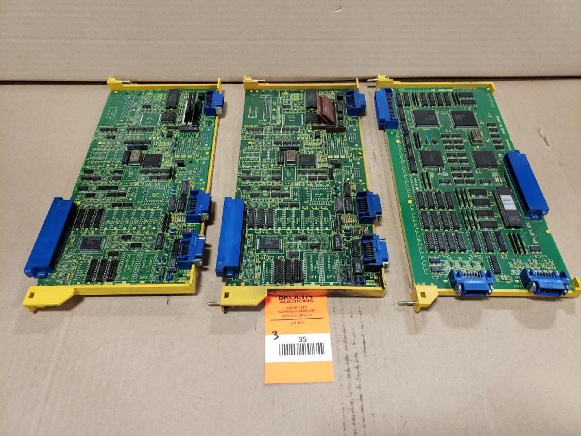 Qty 3 - Assorted Fanuc control boards.