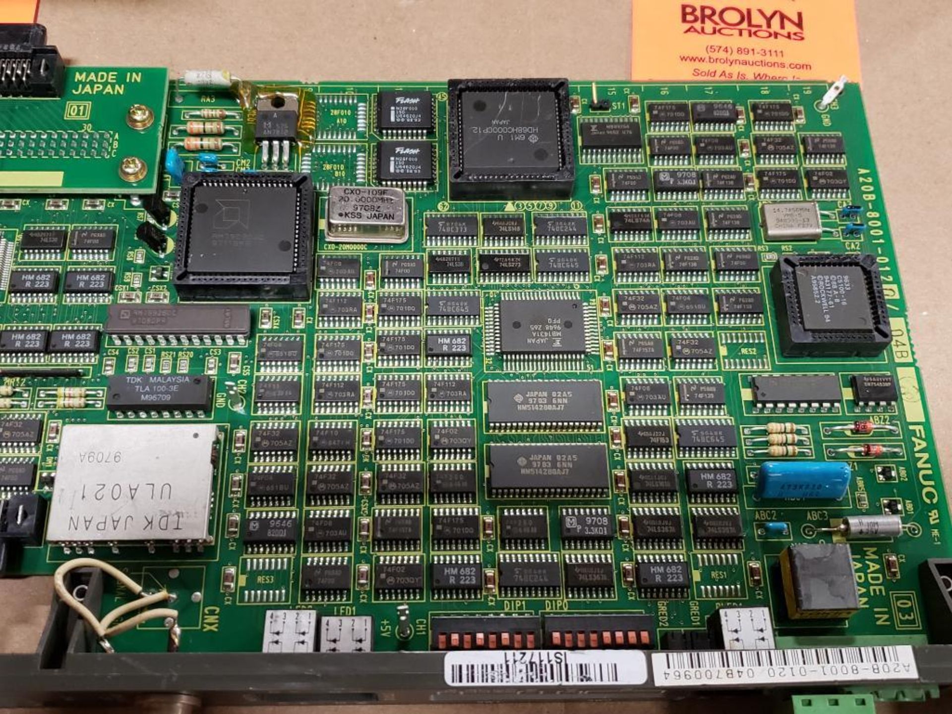 Fanuc control board. Part number A20B-8001-0120/04B. - Image 5 of 8