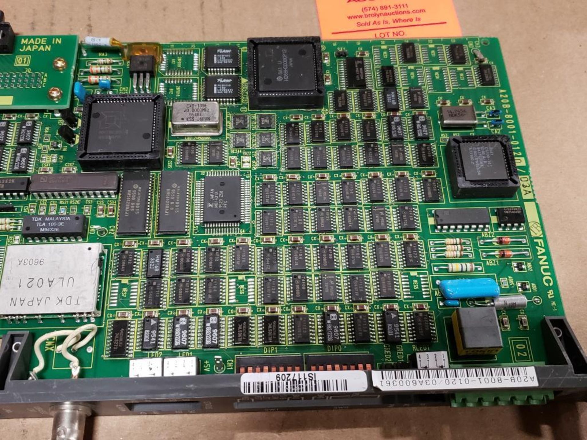 Fanuc control board. Part number A20B-8001-0121/03A. - Image 5 of 8