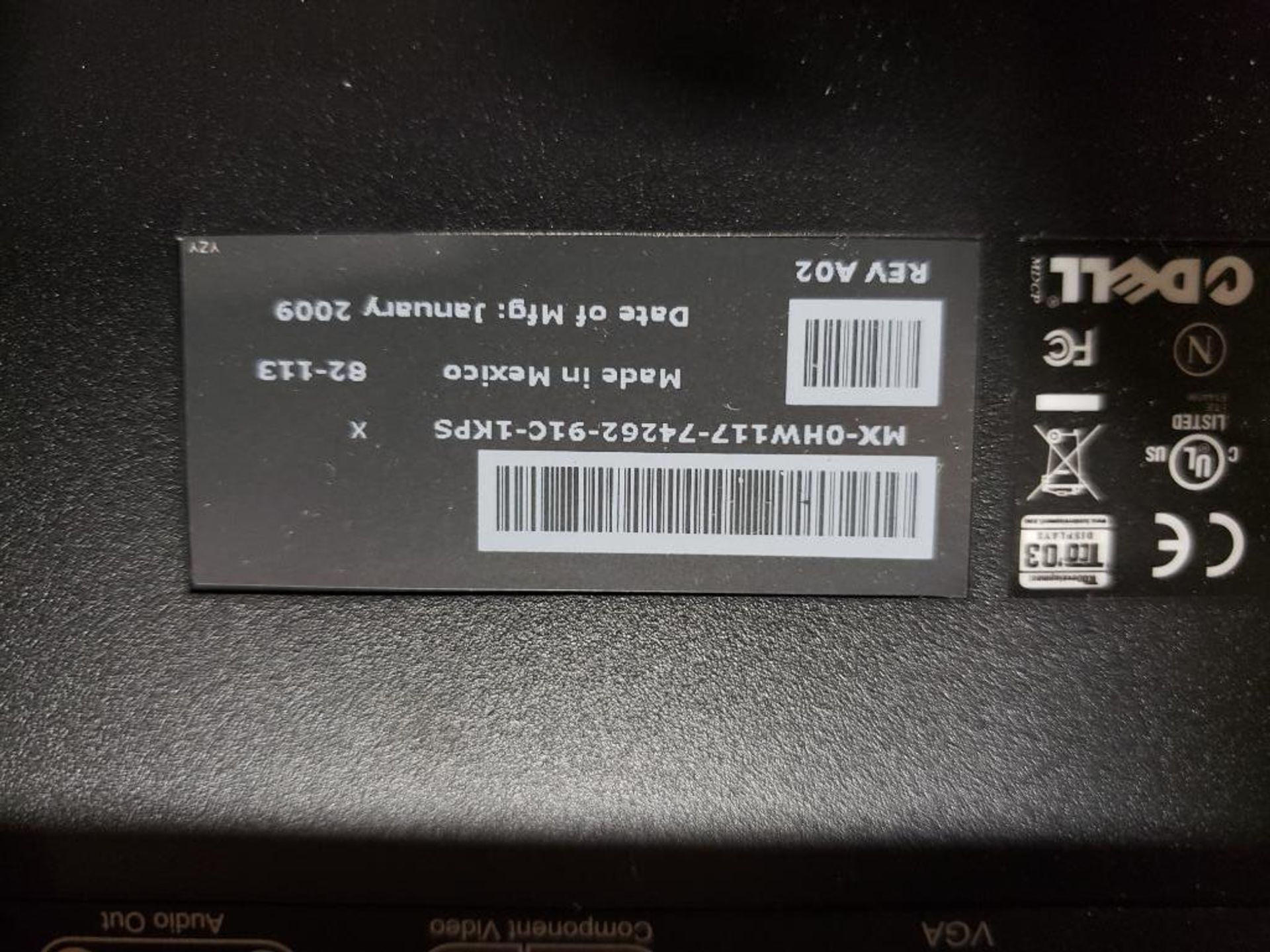 Dell 2709Wb UltraSharp widescreen flat panel 27" monitor. - Image 10 of 12