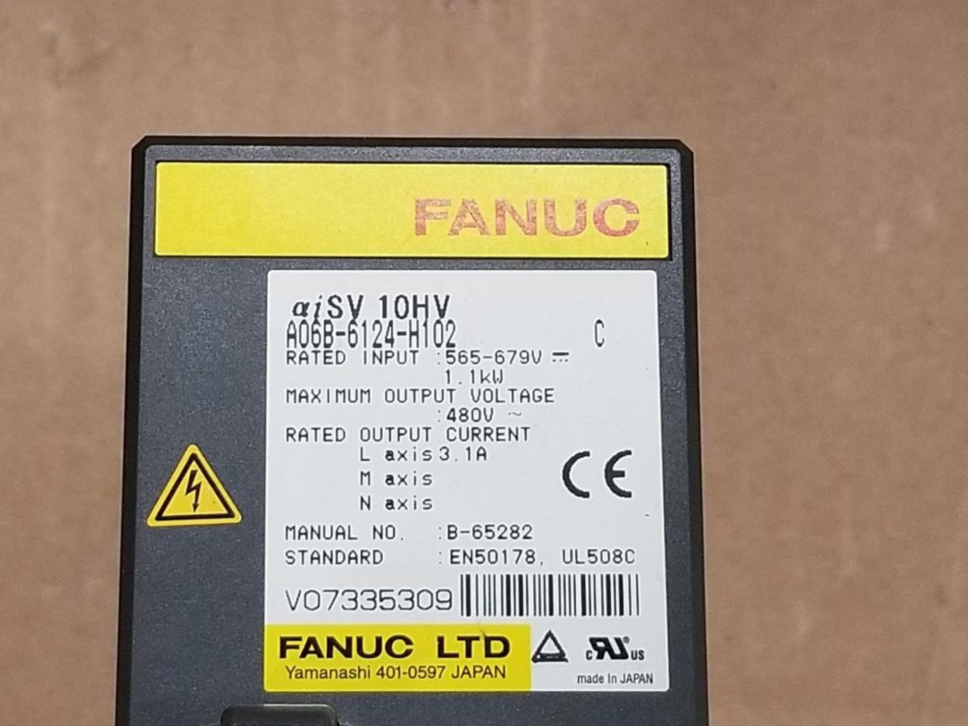 Fanuc A06B-6124-H102 aiSV 10HV. 1.1kW. - Image 4 of 5