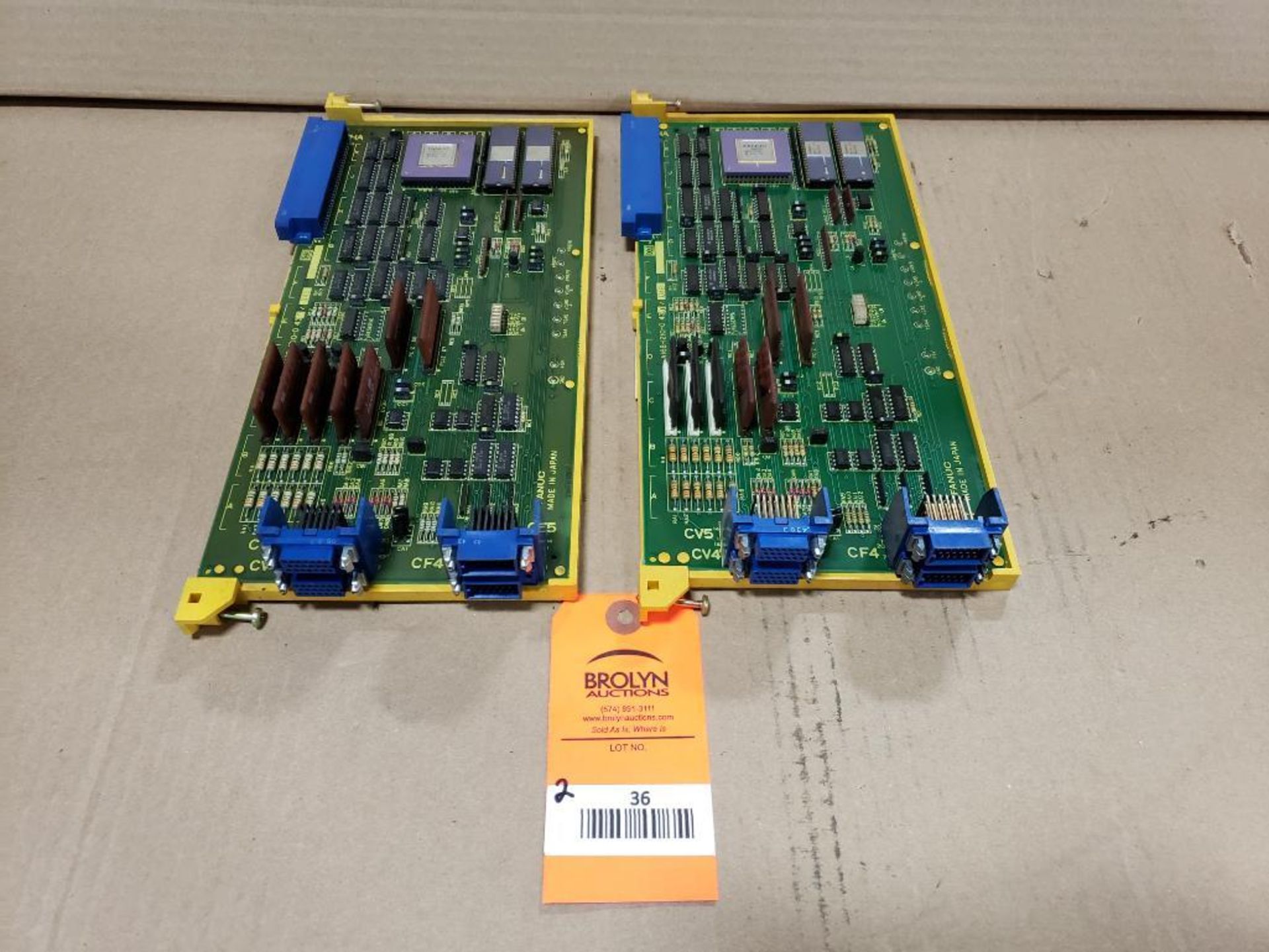Qty 2 - Assorted Fanuc control boards.