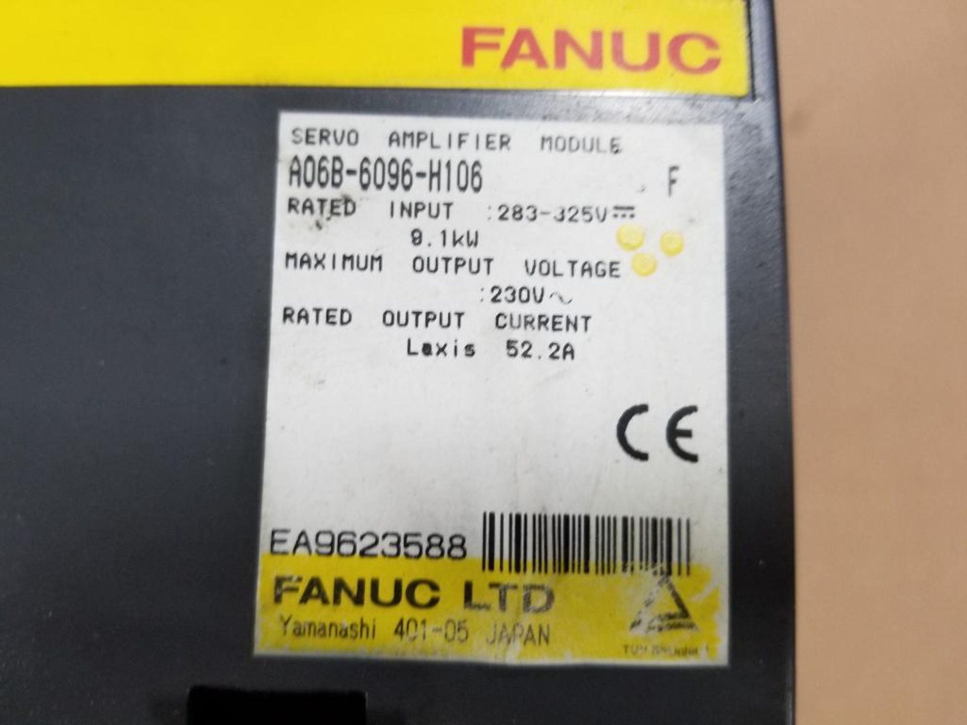 Fanuc A06B-6096-H106 Servo amplifier module. 9.1kW. - Image 3 of 4