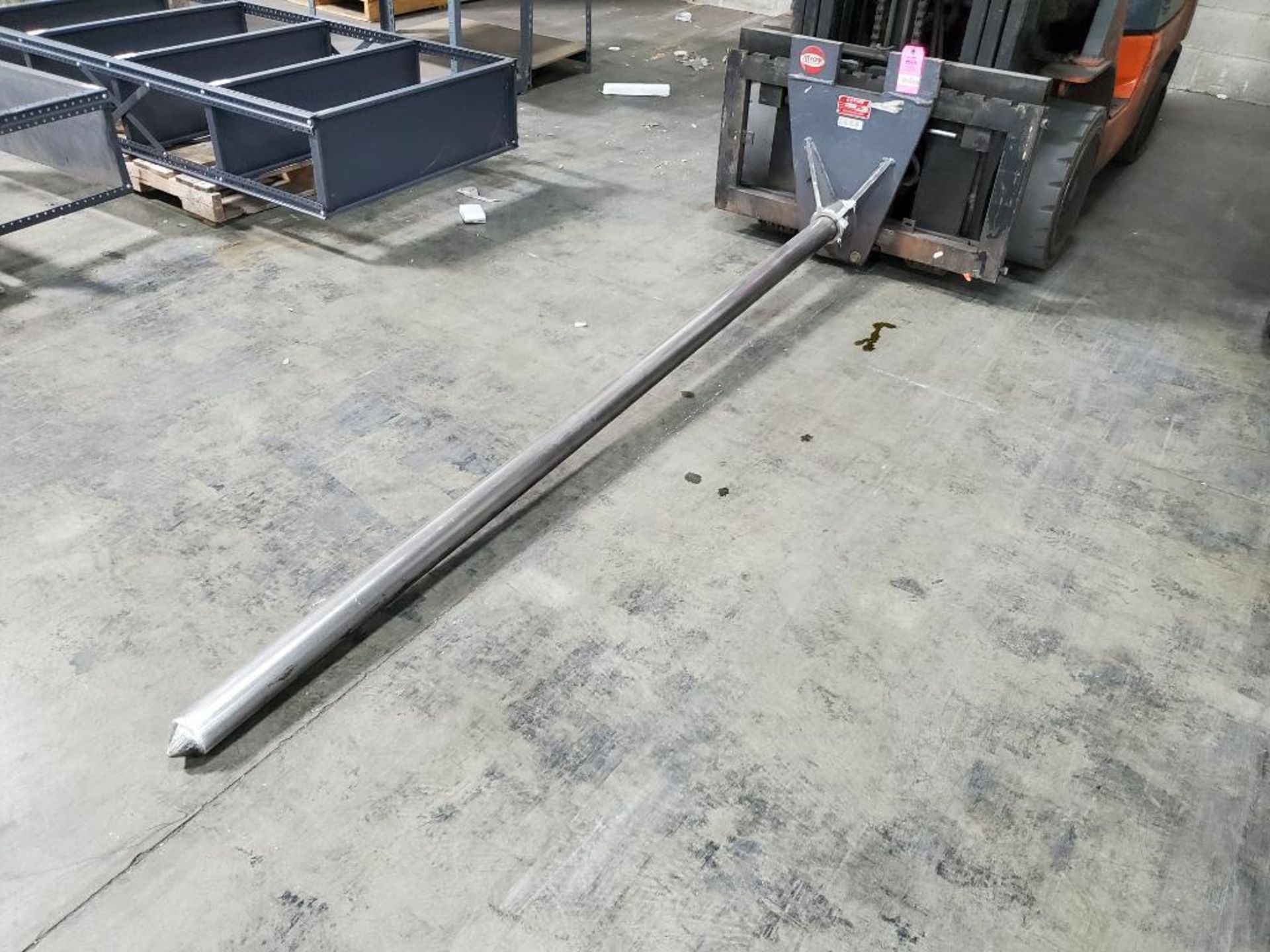 8ft Arrow carpet / roll lifting fork lift attachment. 3in diameter.