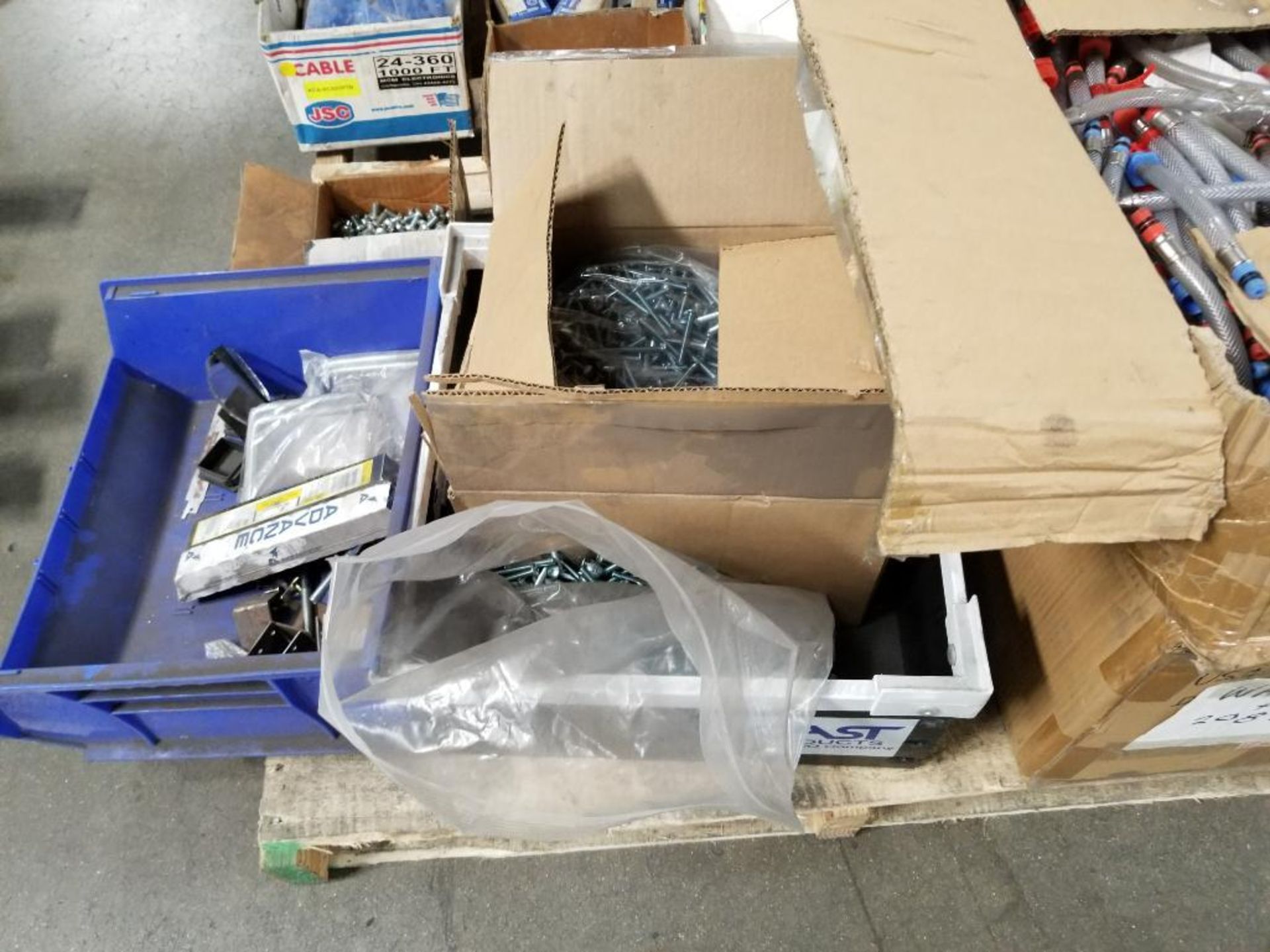 Pallet of assorted replacement parts, hardware. - Image 11 of 12