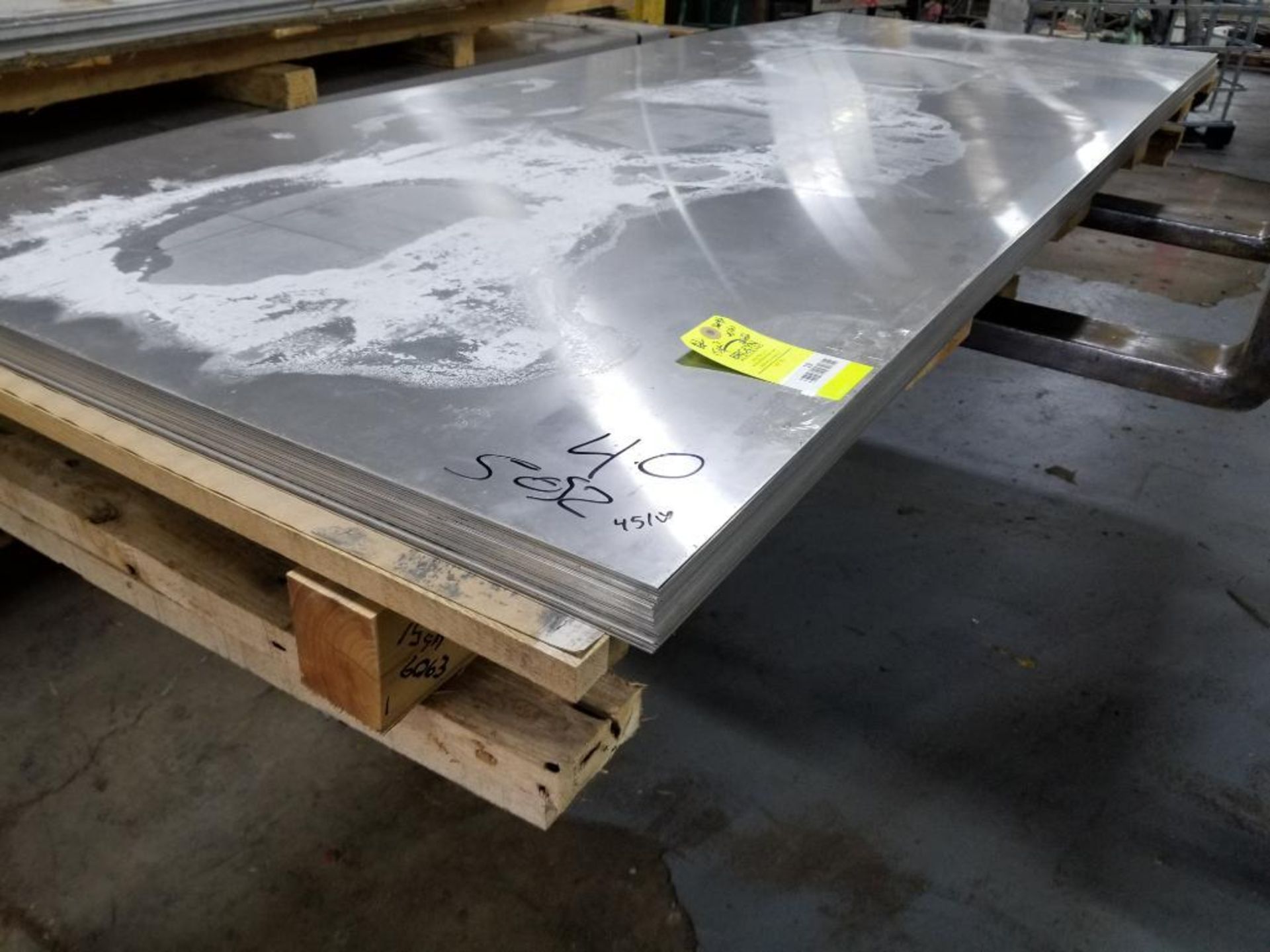 Qty 22 sheets - 5052 aluminum. 15 gauge.36in x 96in. 451lbs approx. - Image 2 of 4