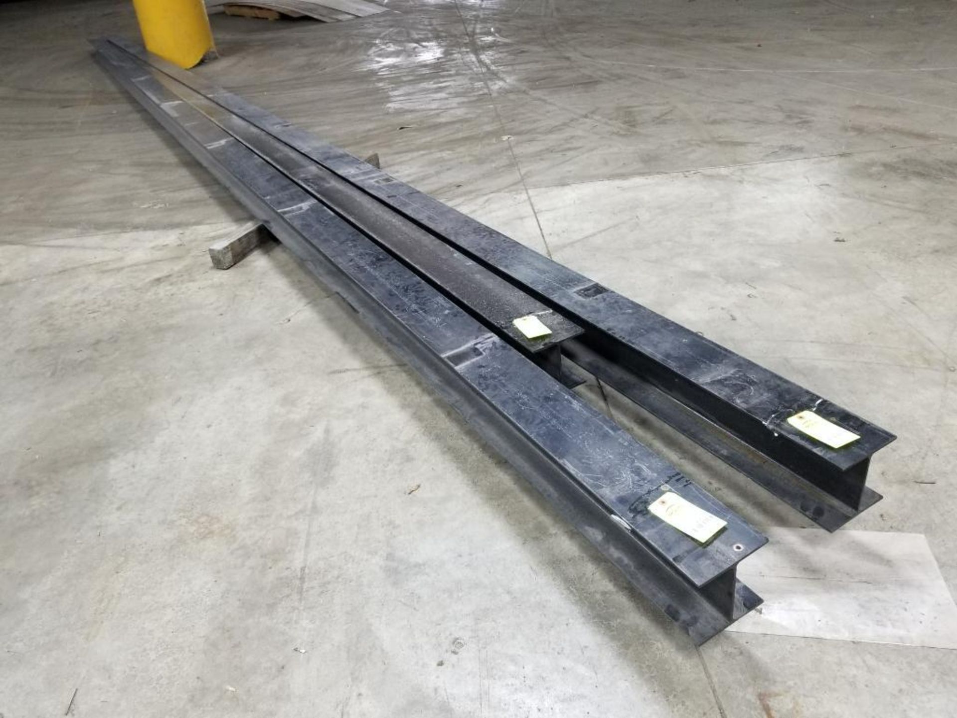 Steel I-beam. Approx 31ft long x 6in x 6in. (Only beam on left side of pictured included)