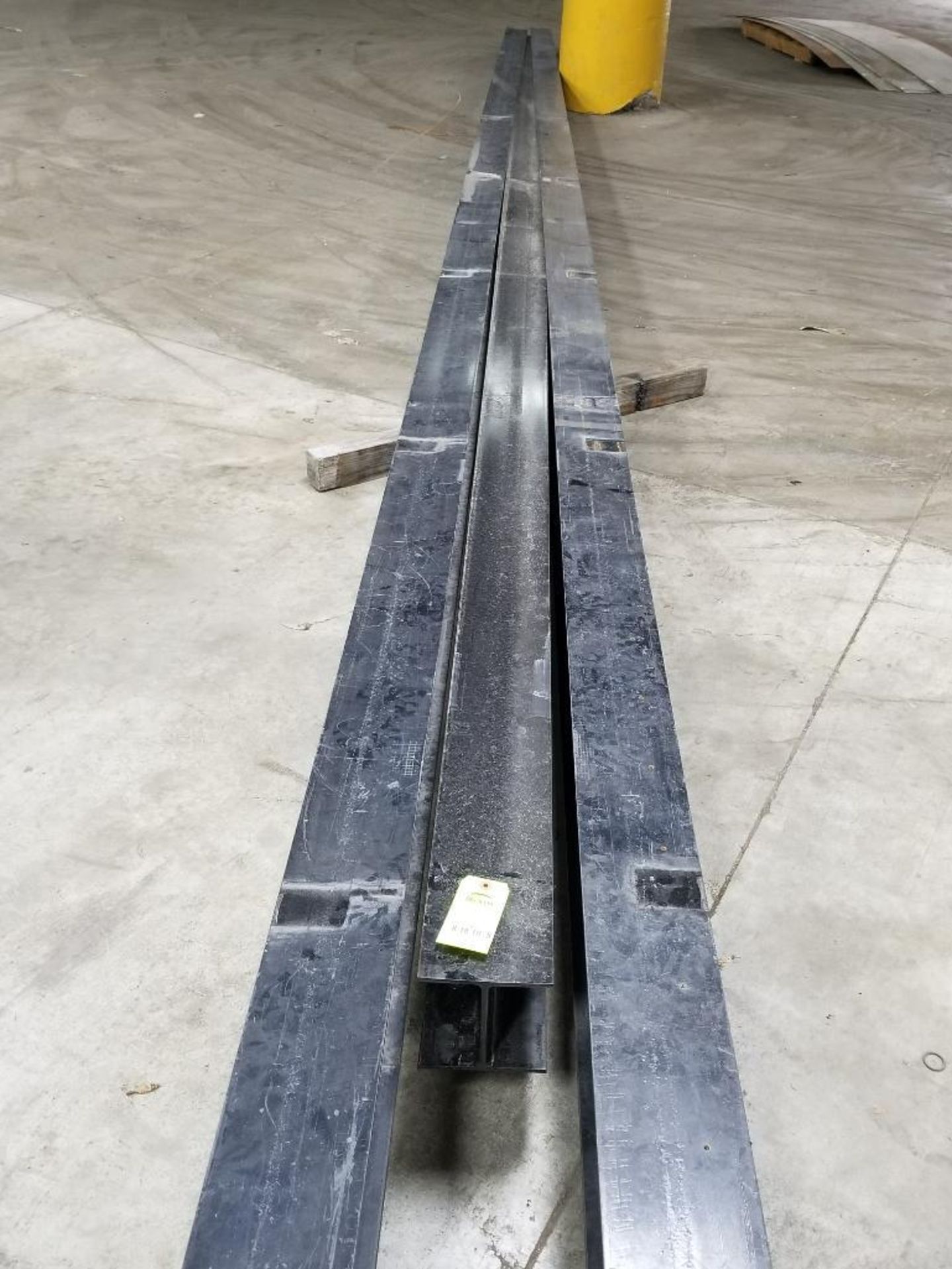 Steel I-beam. Approx 28ft long x 6in x 6in. (Only beam in middle pictured included)