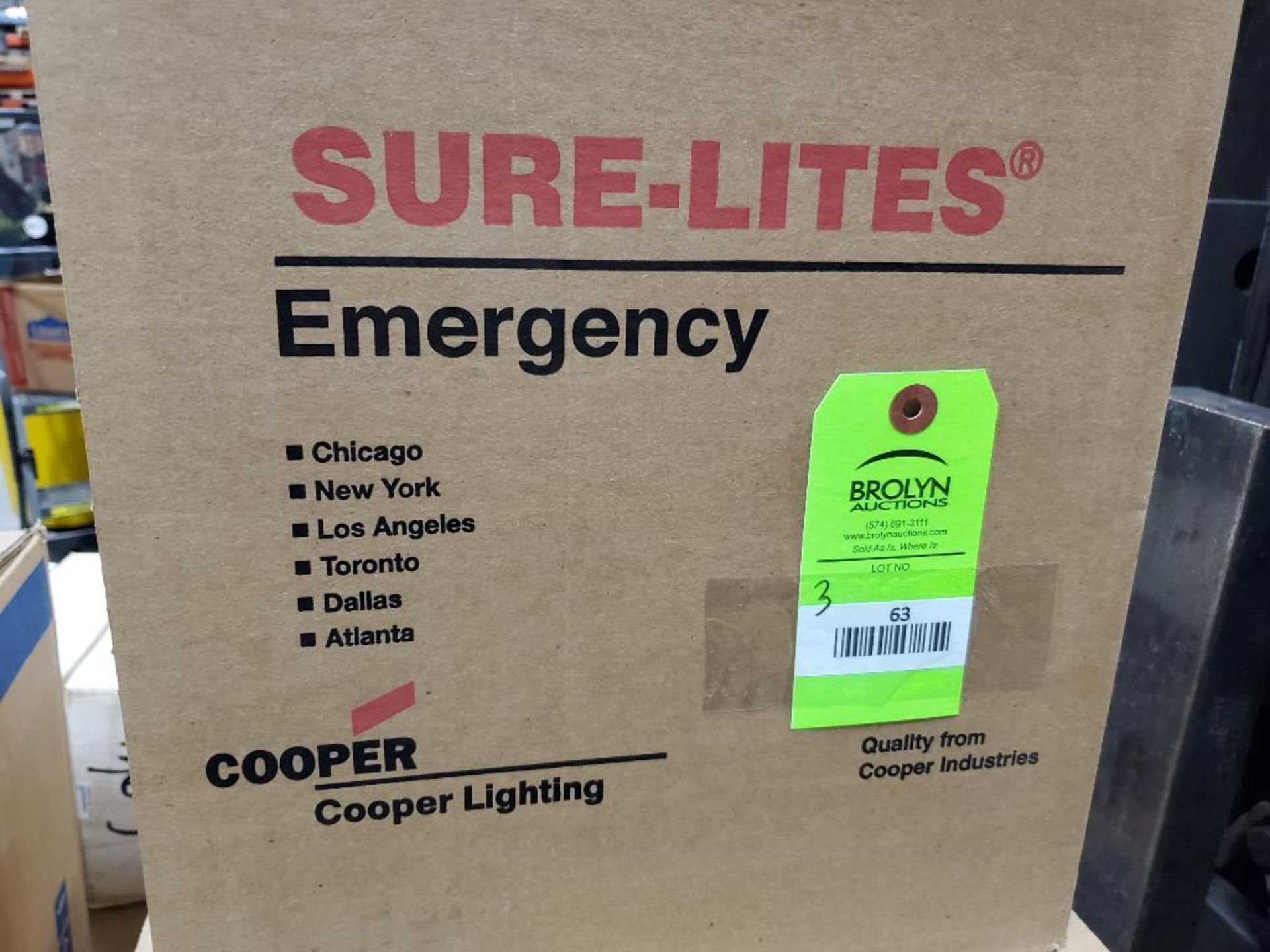 Qty 3 - Cooper Lighting Sure-Lites 2-head metal emergency light fixture. 49926227. New in box. - Image 2 of 4
