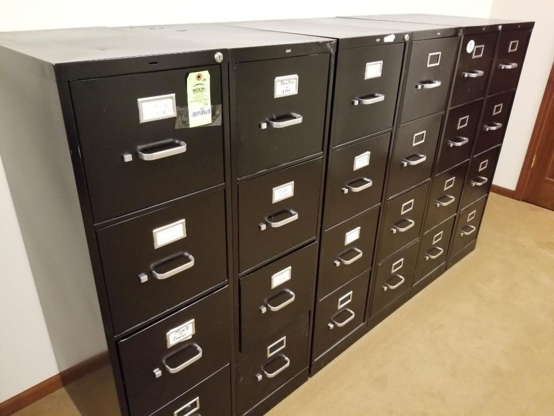 Qty 6 - Assorted filing cabinets.