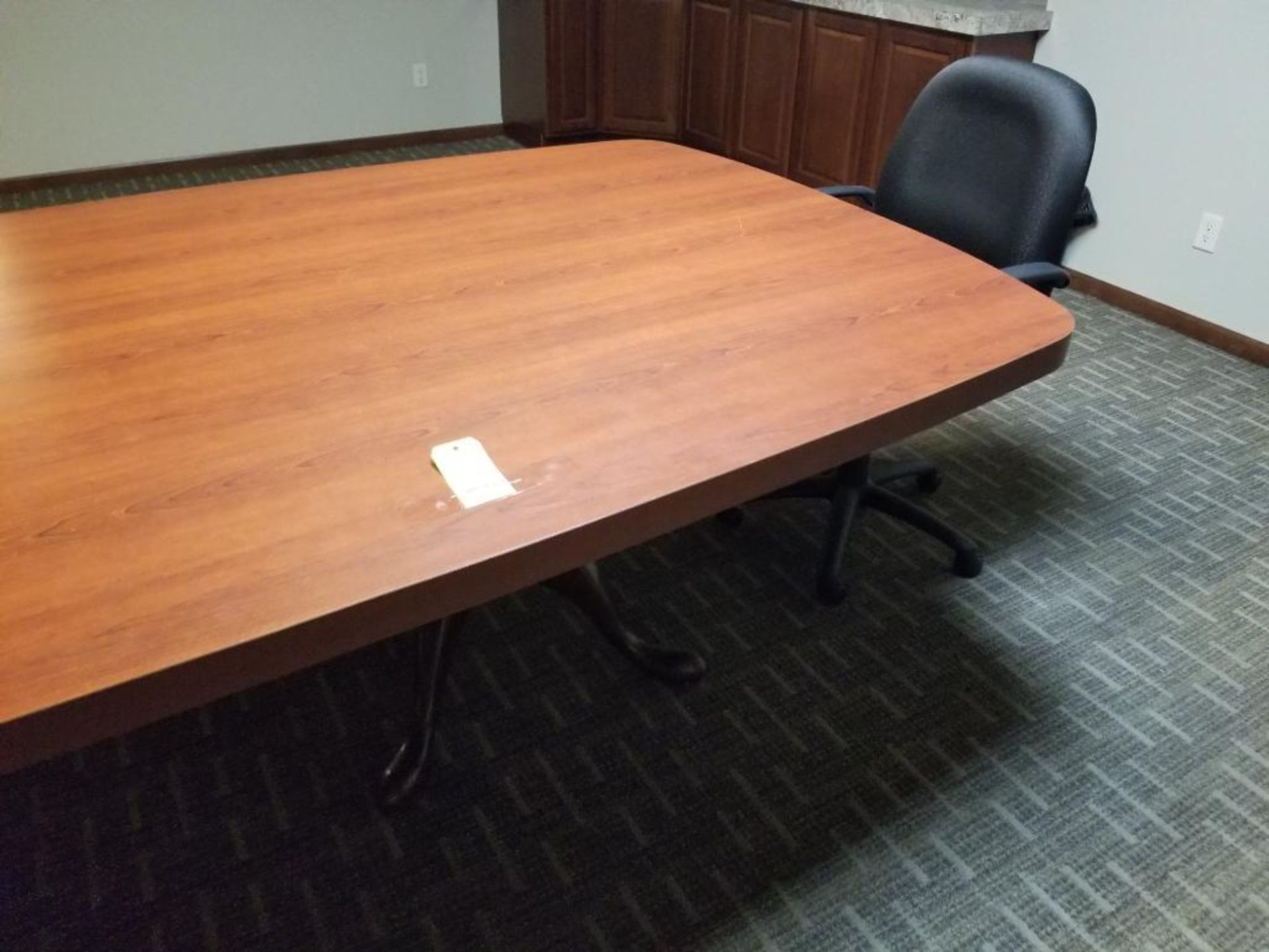 Office conference table 167x59x31 inches LxWxH. W/ two chairs. - Image 2 of 5