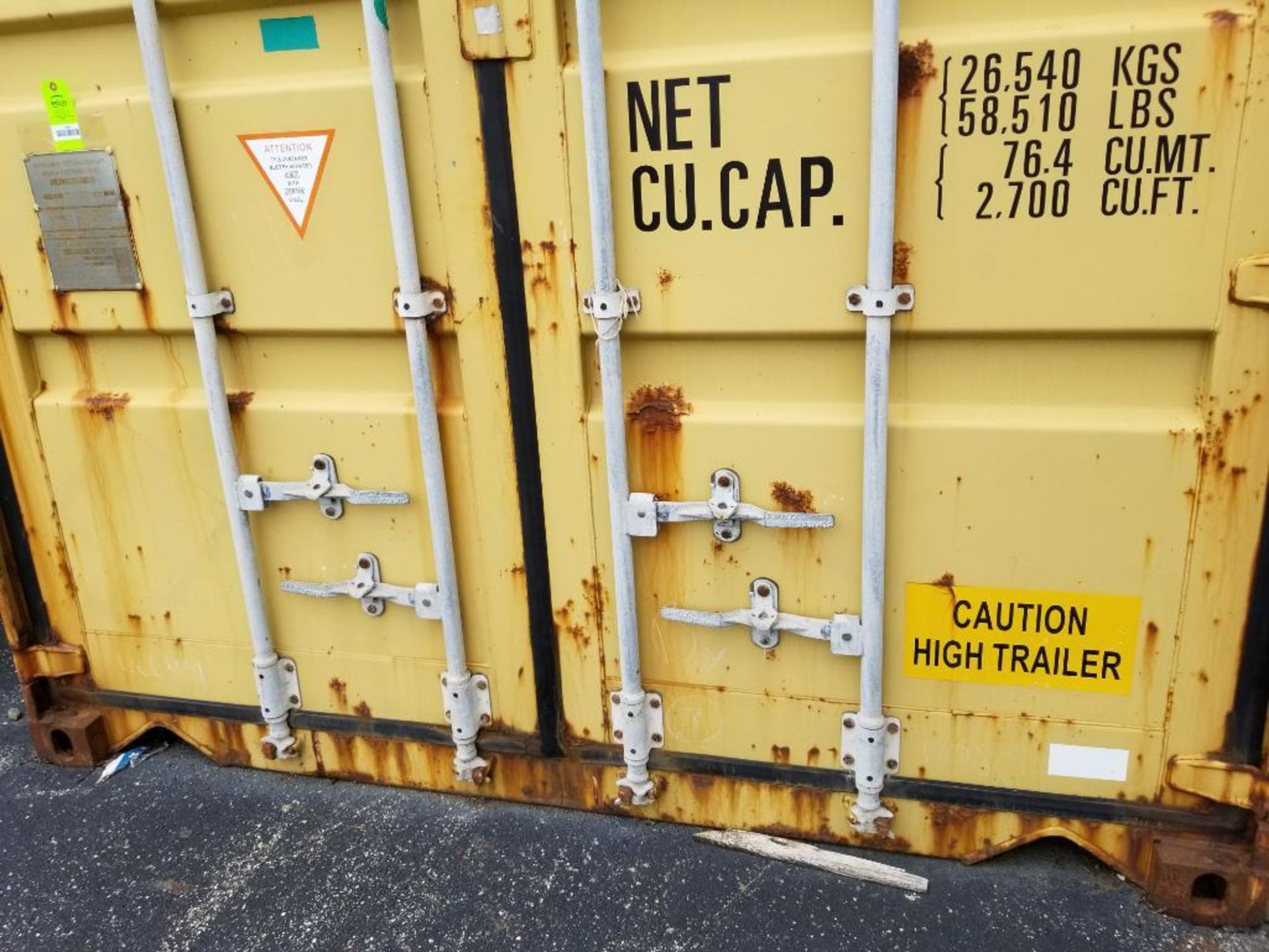 2006 Storage container. 40ft length. 9ft 6in tall. Type NL40H-181A. Max gross weight 67,200lbs. - Image 9 of 9