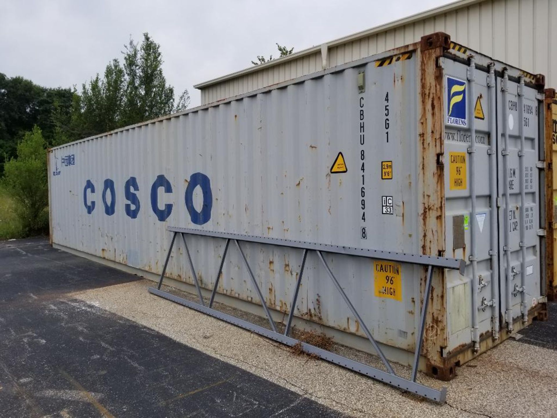 2006 Storage container. 40ft length. Type CX02-41FLR. ID# CBHU841694B. Max gross weight 71,650lbs. - Image 4 of 9