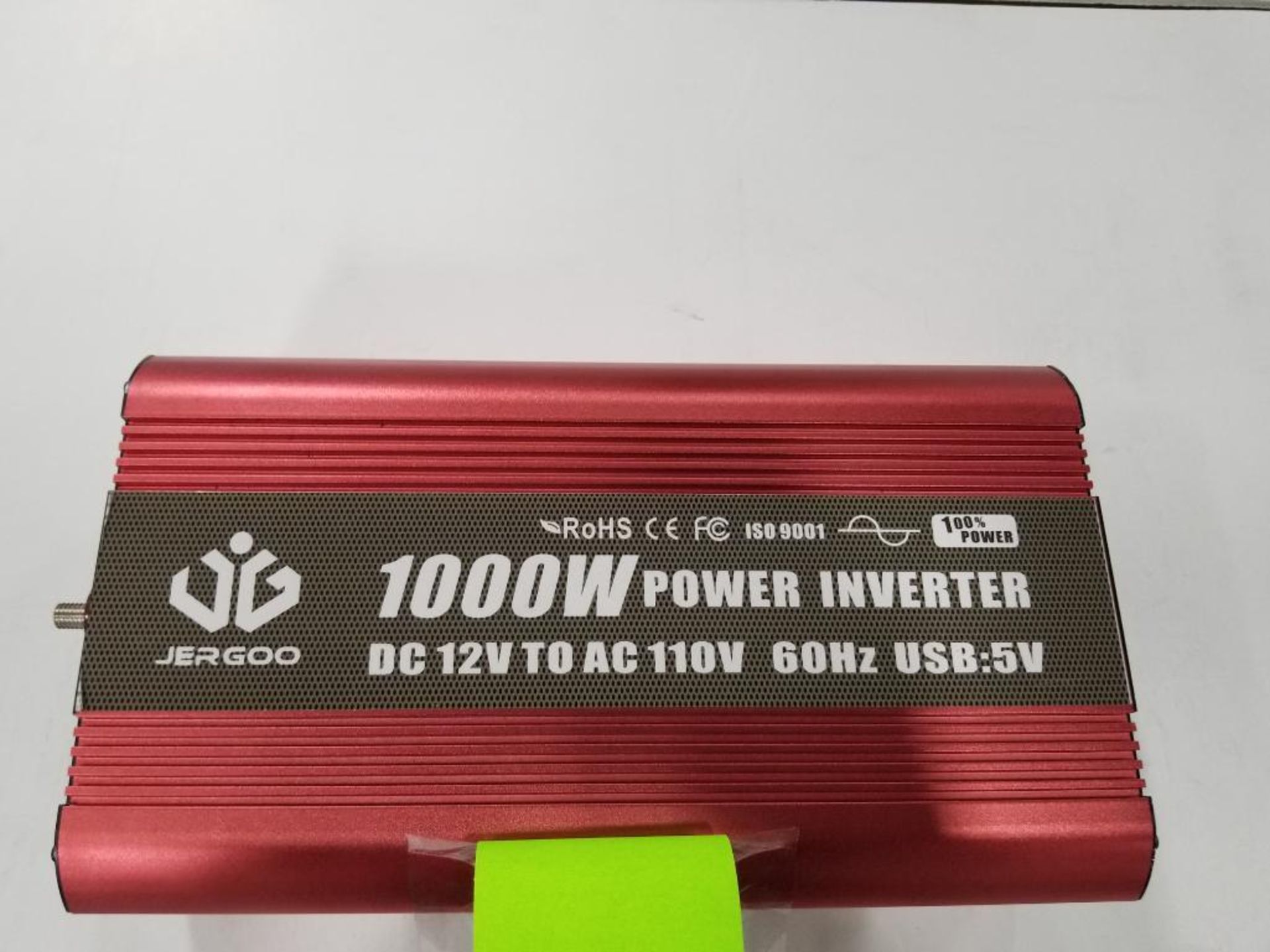 Jergoo 1000W 12VDC/110VAC power inverter. New no box. - Image 2 of 5