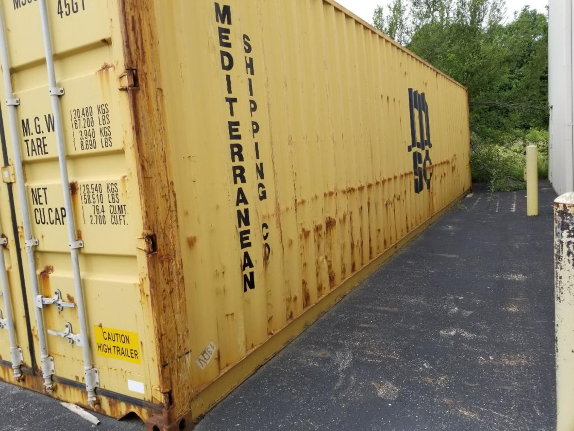 2006 Storage container. 40ft length. 9ft 6in tall. Type NL40H-181A. Max gross weight 67,200lbs. - Image 8 of 9