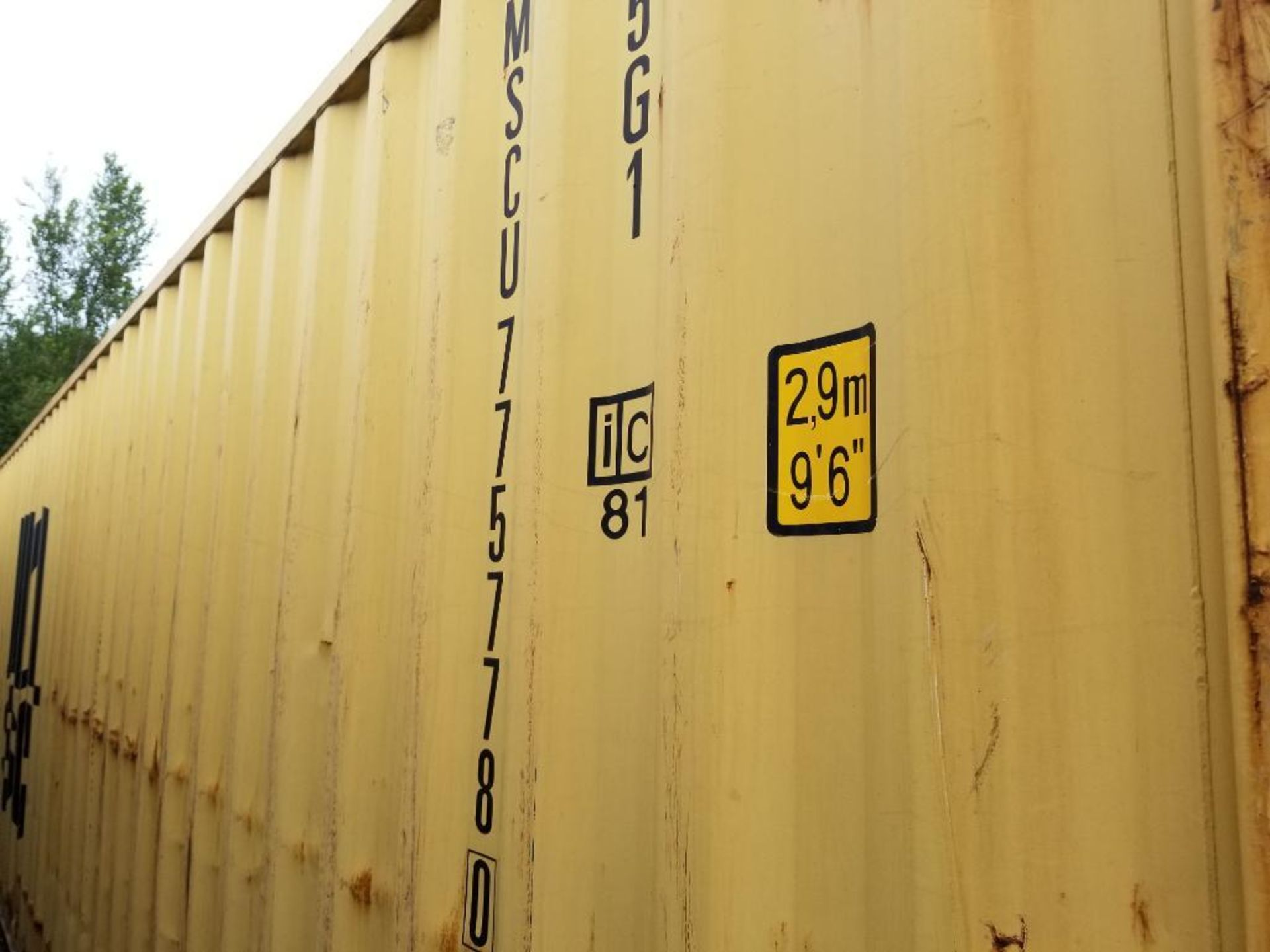 2006 Storage container. 40ft length. 9ft 6in tall. Type NL40H-181A. Max gross weight 67,200lbs. - Image 6 of 9
