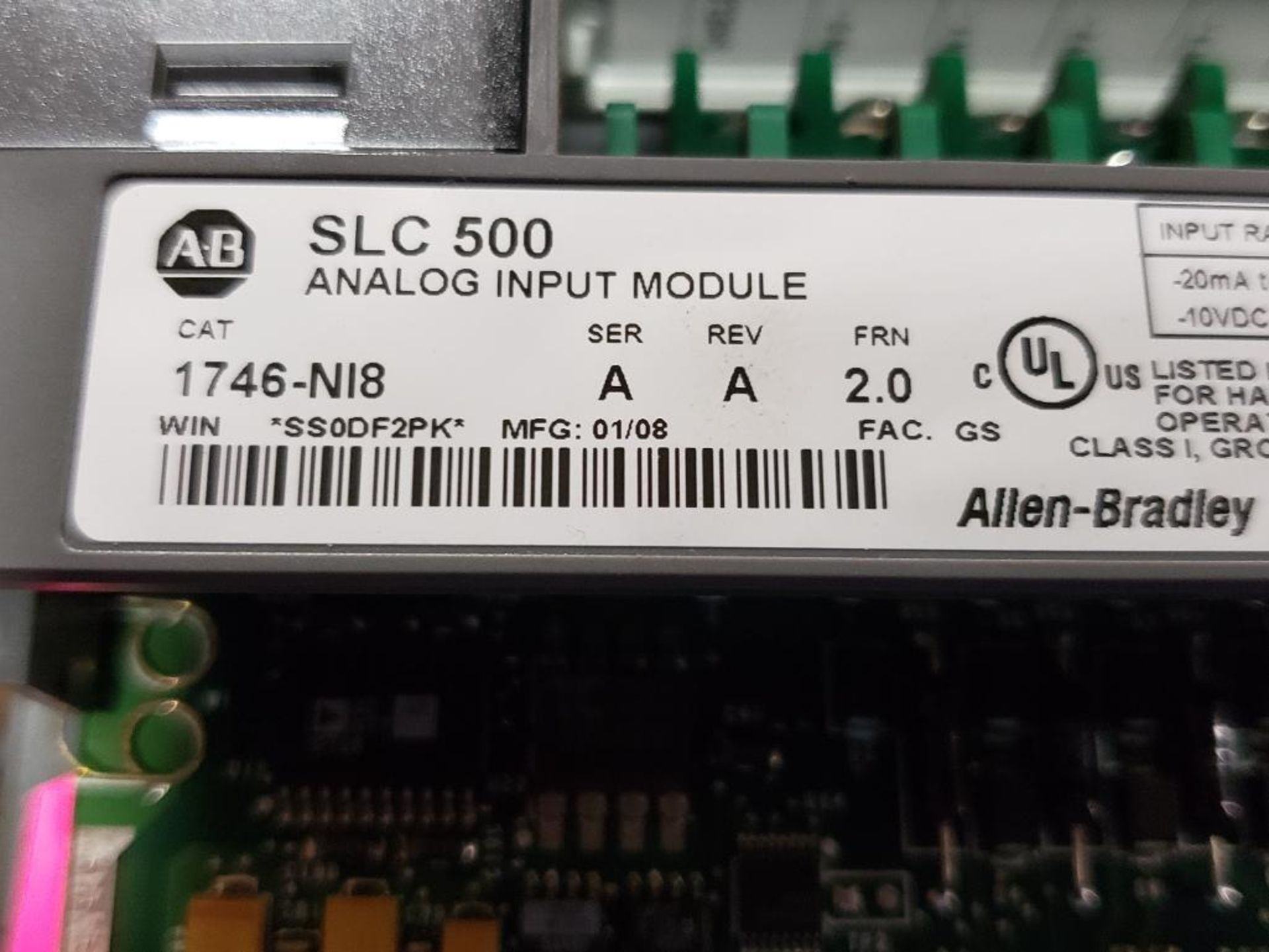 Allen Bradley SLC 500 programmable control rack. Input, output. - Image 5 of 10